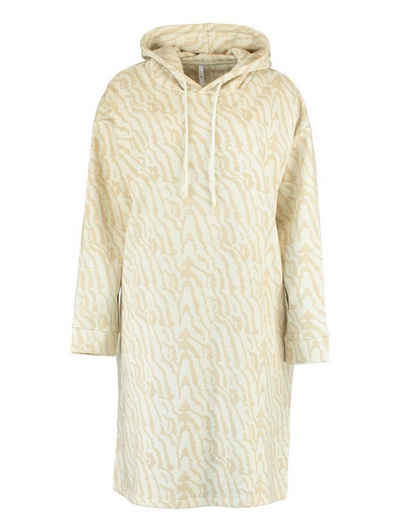 HaILY’S Shirtkleid Hoodie Mini Kleid Kapuzen Pullover Sweat Dress Knielang SWERA (lang) 4705 in Beige