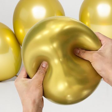 SunJas Luftballon SLM-, 50/200 pcs Metallfarbe 12-Zoll-Ballon Grün/gold/blau/rosa 30cm