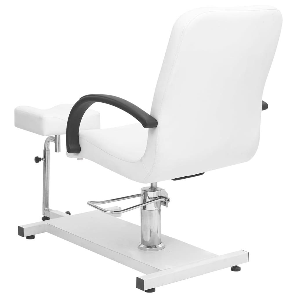Weiß Massagesessel vidaXL cm Massagestuhl mit 127x60x98 Fußstütze Kunstleder