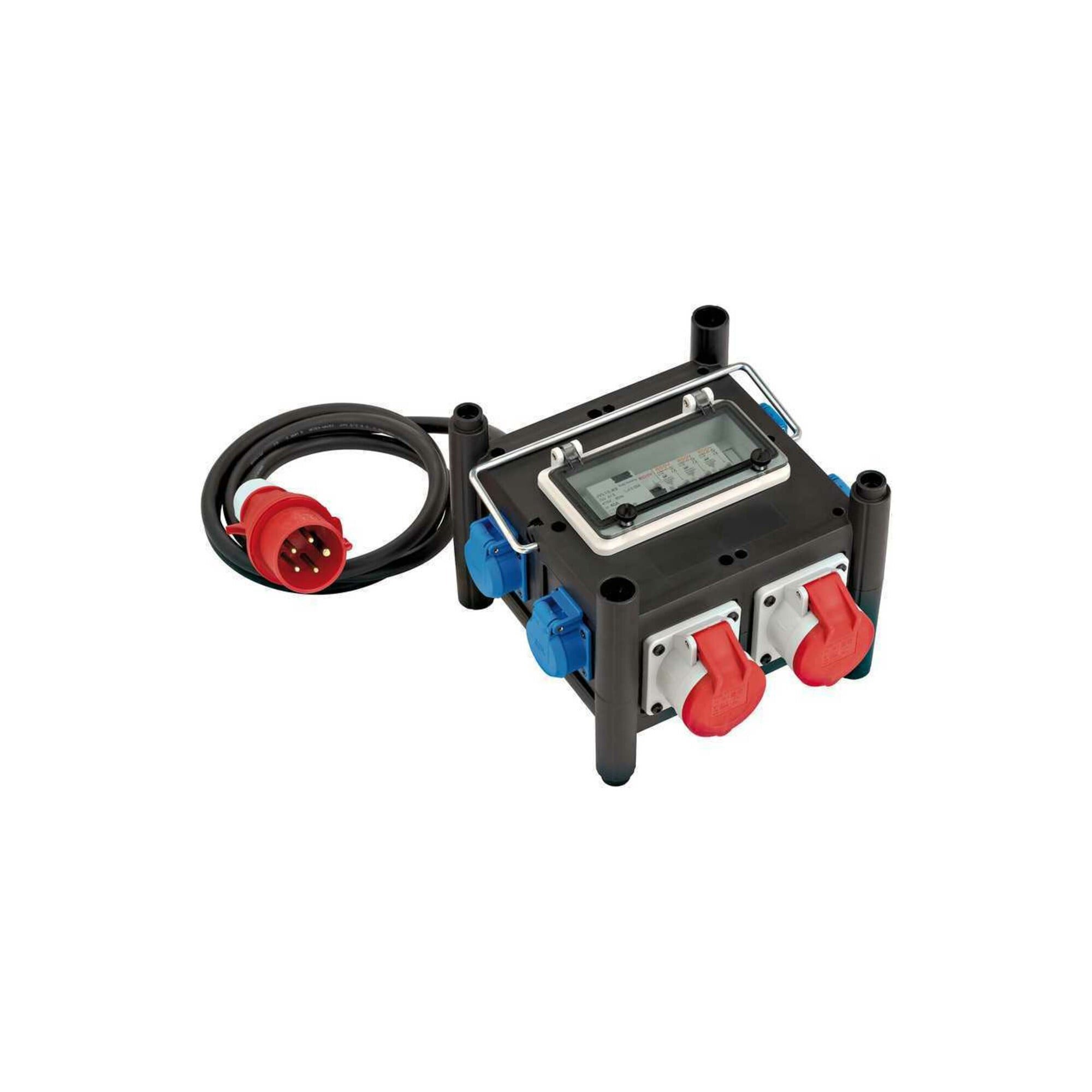 Brennenstuhl Kompakter Gummi-Stromverteiler BSV 3 FI/16 2 IP44 2m H07RN-F 5G2.5 - 2 Steckdosenleiste