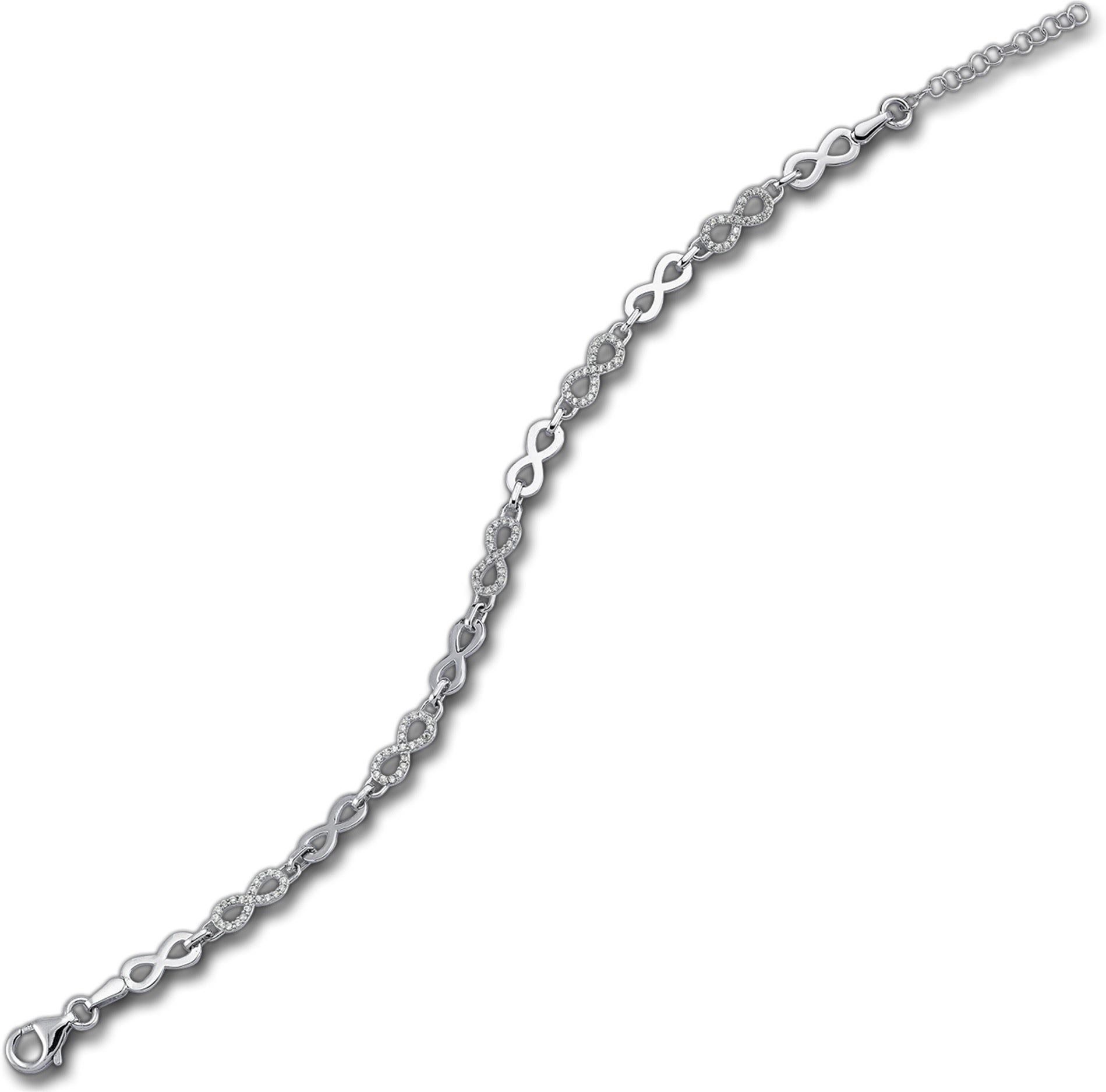 Balia Silberarmband Balia Armband Damen Silber poliert (Armband), Silber Armband (Infinity) ca. 18cm bis 21cm, Silber 925