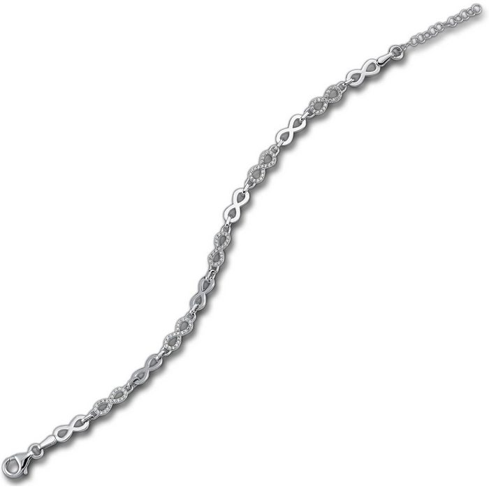 Balia Silberarmband Balia Armband Damen Silber poliert Echtgold Armband (Infinity) ca. 18cm bis 21cm Silber 925