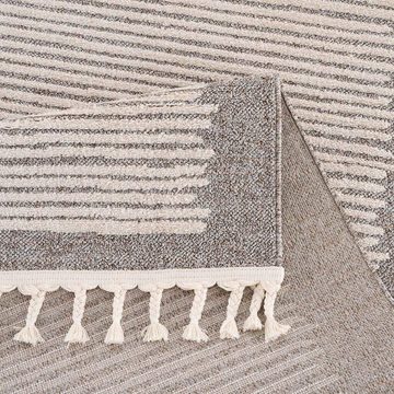 Läufer Art 2231, Carpet City, rechteckig, Höhe: 7 mm, Kurzflor, mit Kettfäden, Streifen-Muster, ideal für Flur & Diele