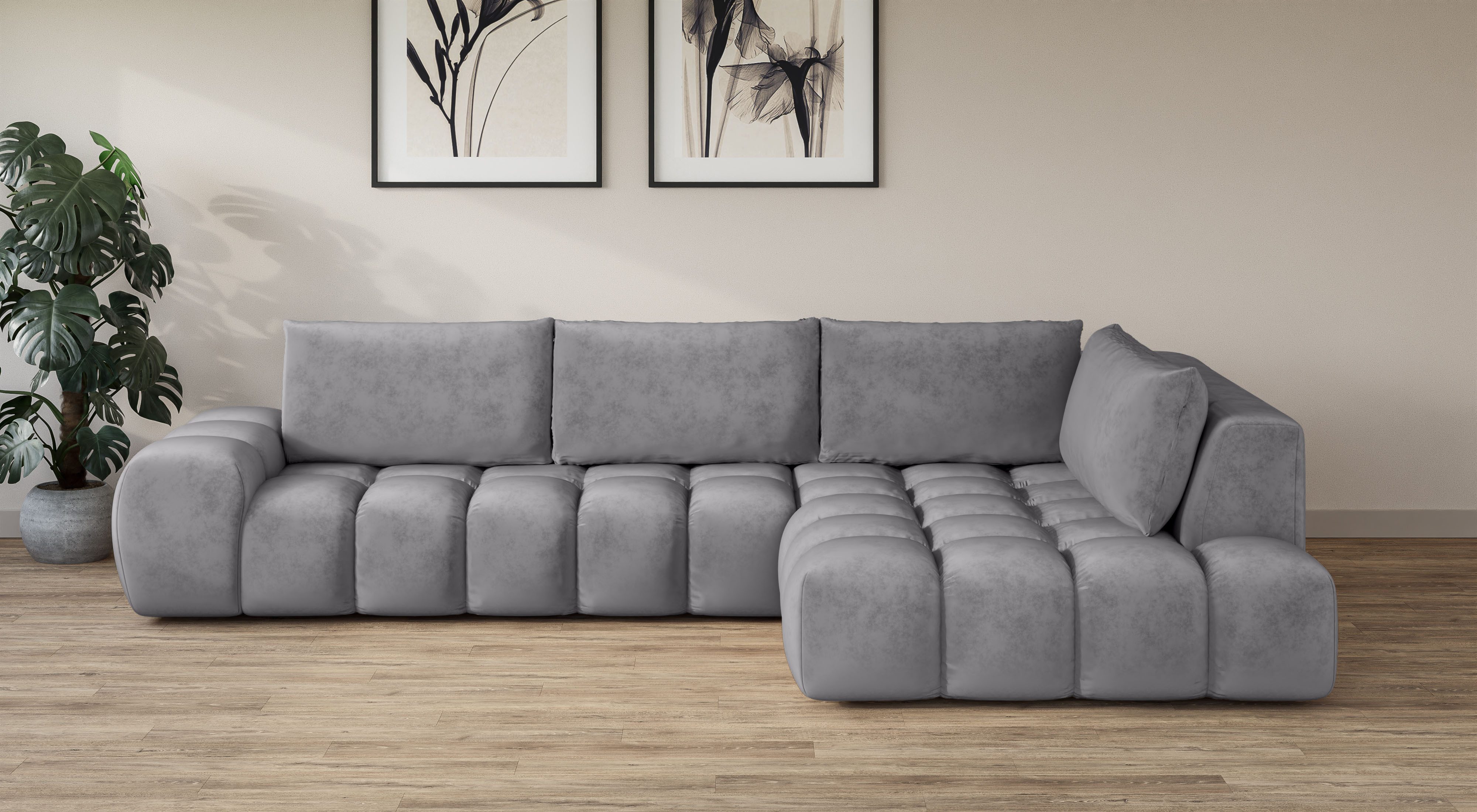 OTTO home Ecksofa "AZITA Designsofa, elegant und bequem L-Form, Bubble-Opti günstig online kaufen