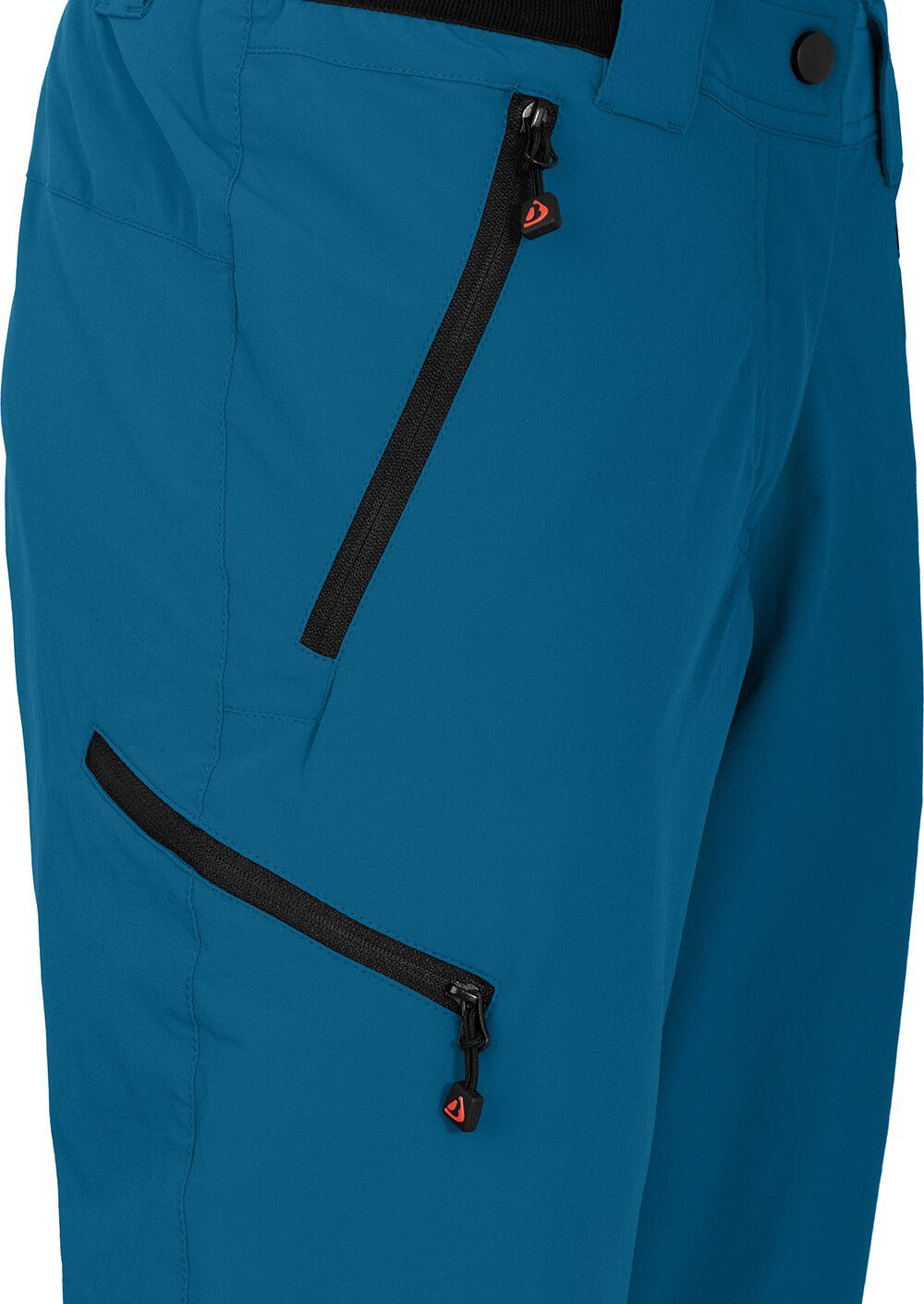 Bergson Outdoorhose VIDAA Saphir strapazierfähig, Damen Wanderhose, blau Normalgrößen, COMFORT 3/4 leicht, Capri