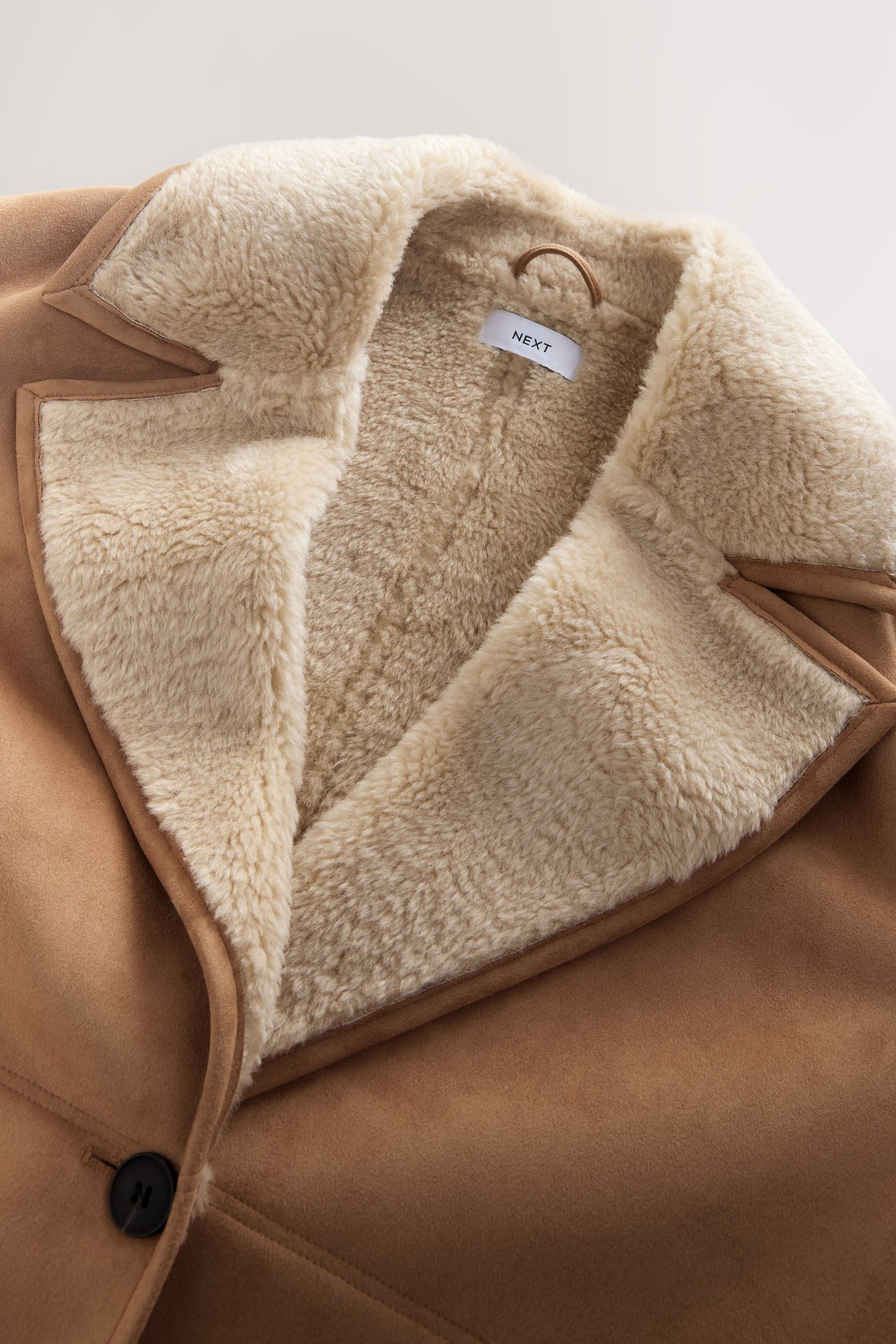Next Langmantel Shearling-Maximantel (1-tlg) günstig online kaufen