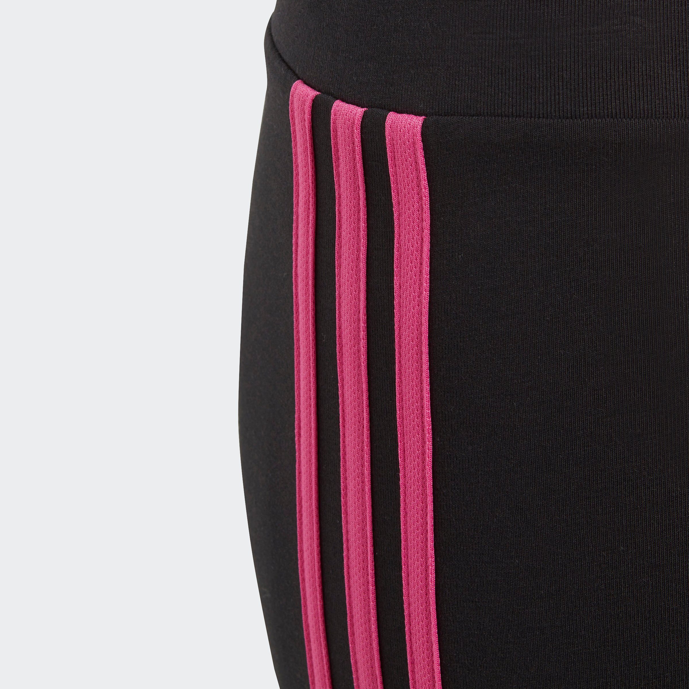 Semi Sportswear Lucid ESSENTIALS Black Fuchsia Leggings 3-STREIFEN (1-tlg) / COTTON adidas