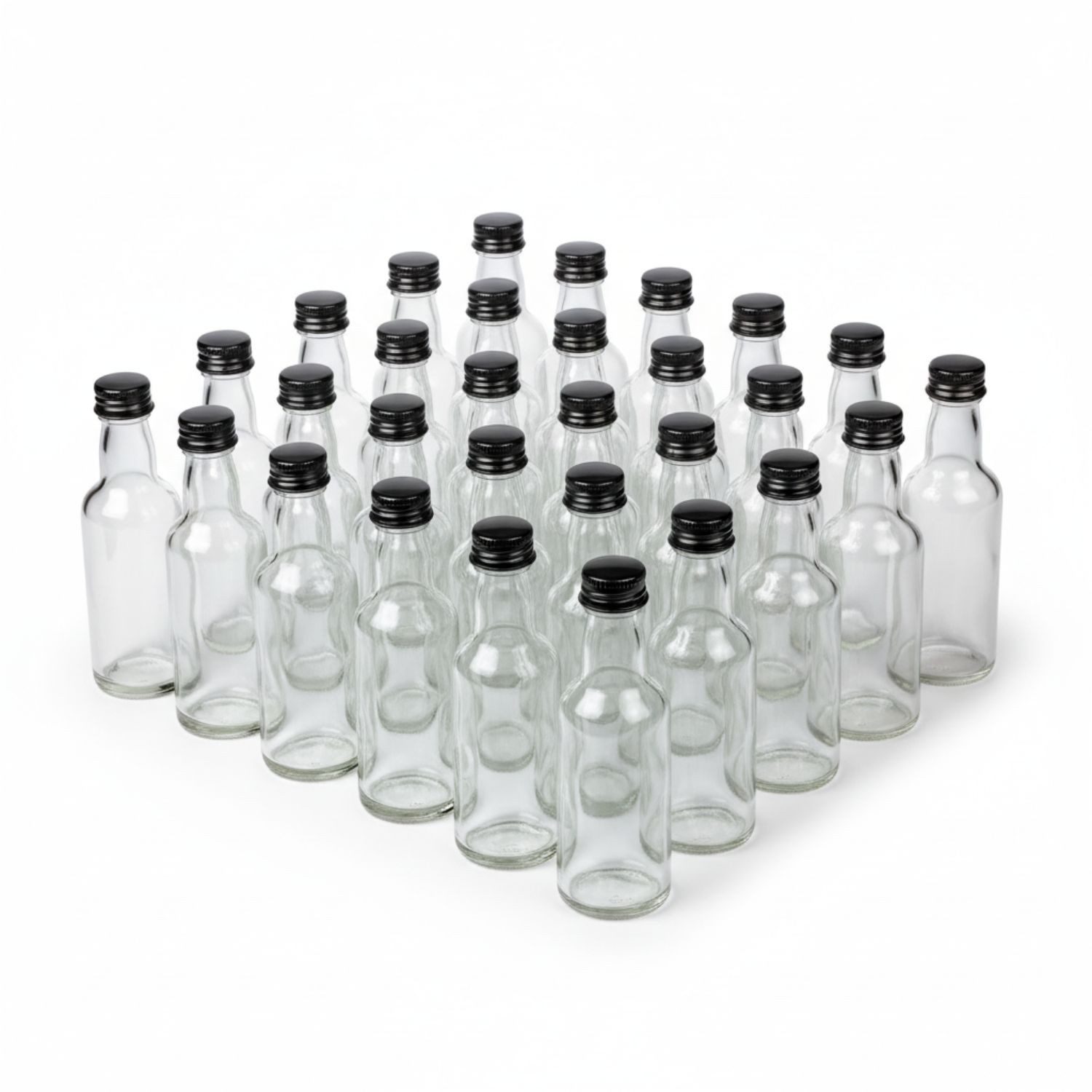 Flaschen-Fuchs Vorratsglas 192x kleine Flaschen zum Befüllen 50ml für Ingwershot, Schnaps, Likör, Glas, (192-tlg)