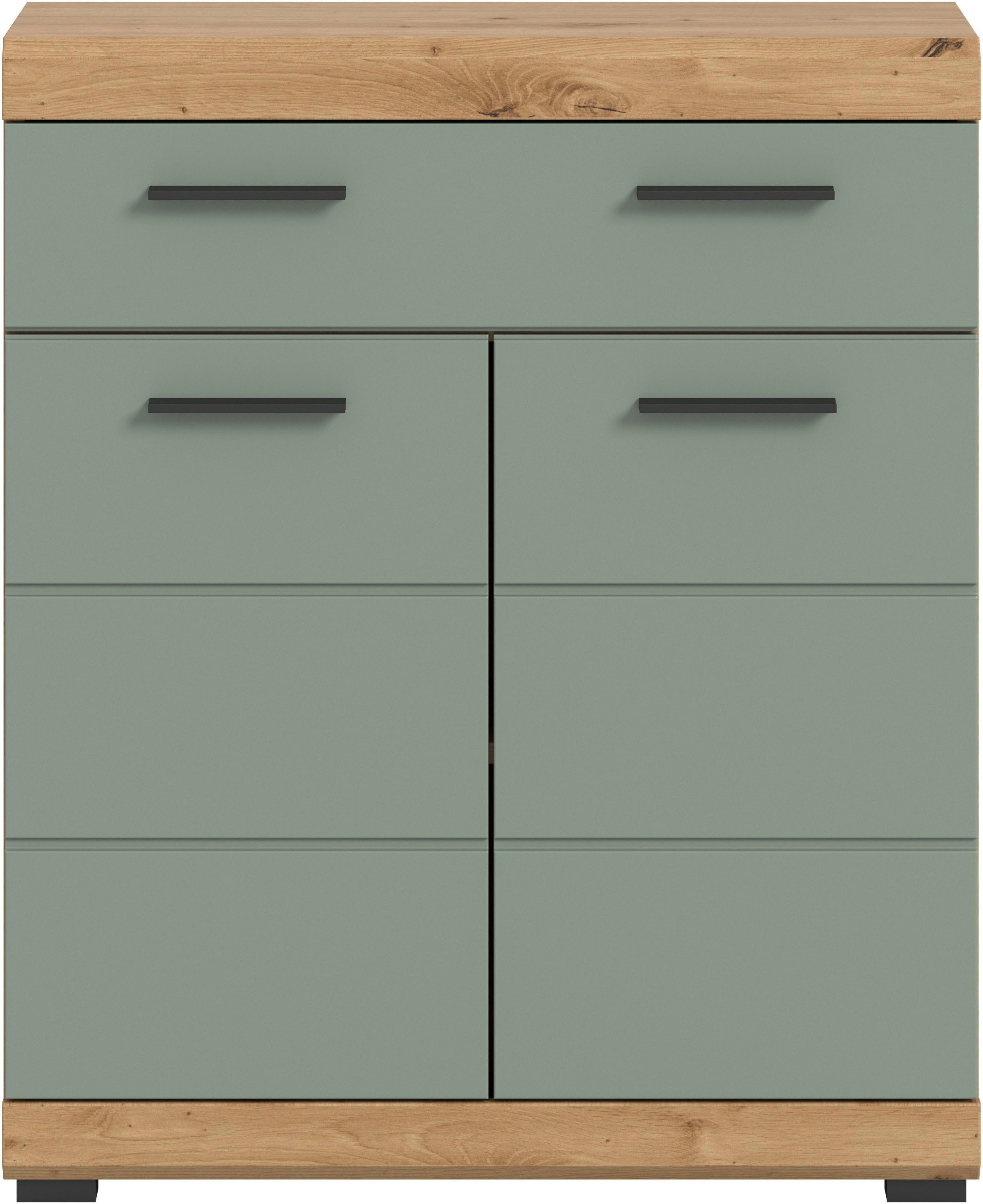 welltime Unterschrank SIENA, Breite 74cm, 2 Tür, 1 Schubkasten, 2 Fächer, MDF-Front (TOPSELLER) in verschiedenen Farben erhältlich, Badmöbel, Badschrank, Kommode, Bad