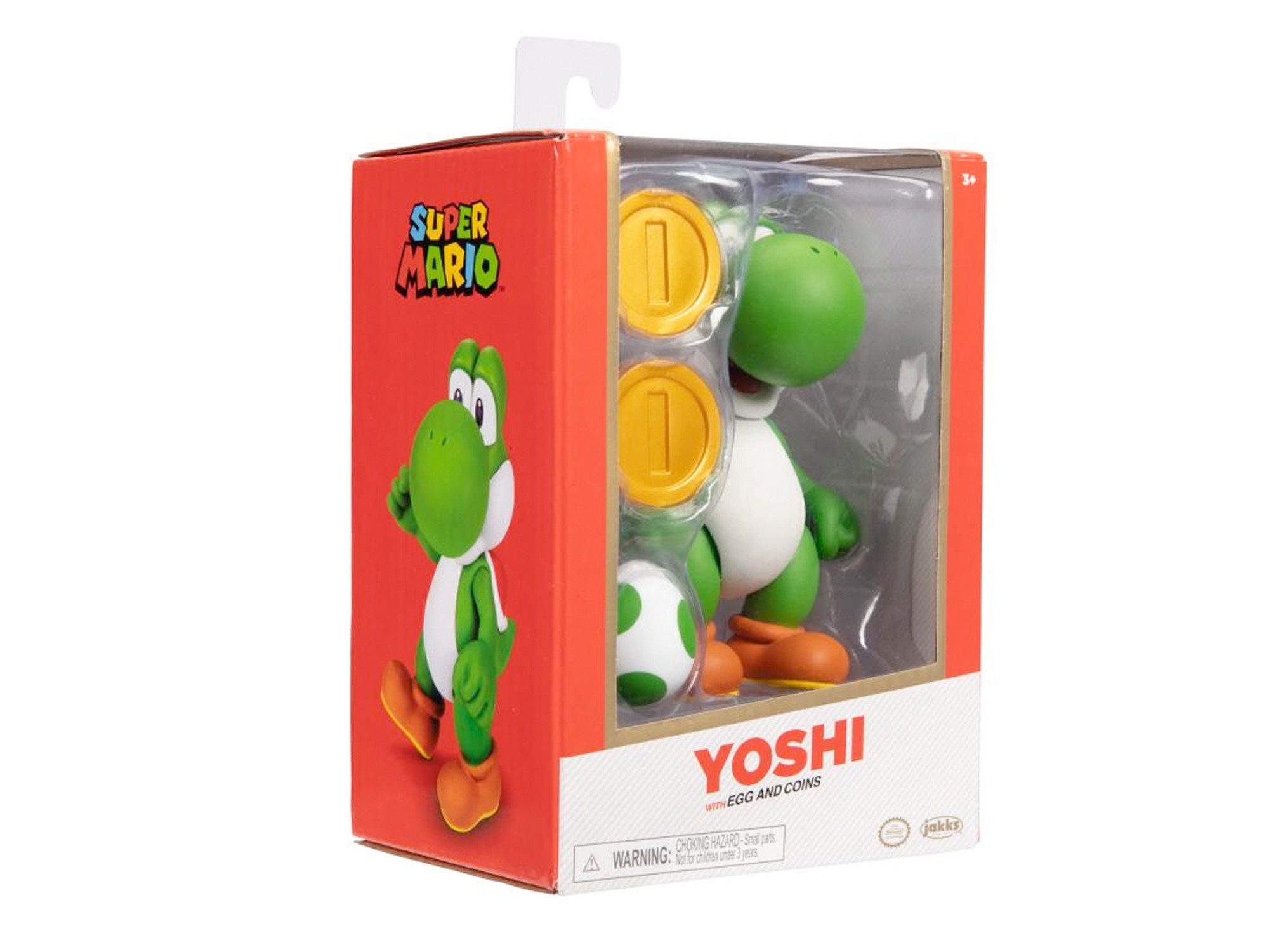 Super Mario Actionfigur Nintendo Super Mario Figur Yoshi w/ Egg in Sammlerbox, 10cm