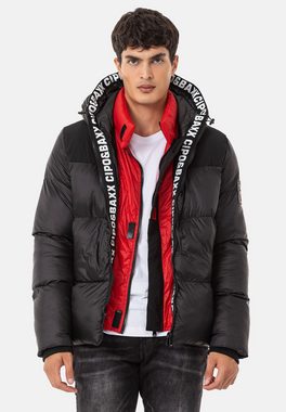 Cipo & Baxx Steppjacke mit extravagantem Kragen