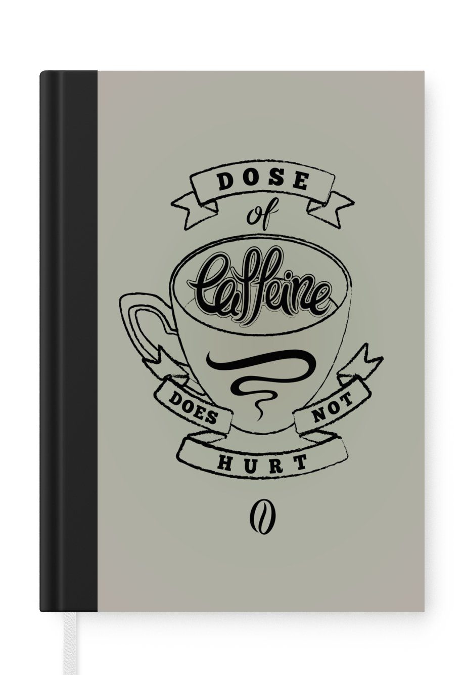 Notizbuch Kaffee - Sprichwörter - Vintage - Eine Dosis Koffein tut nicht weh -