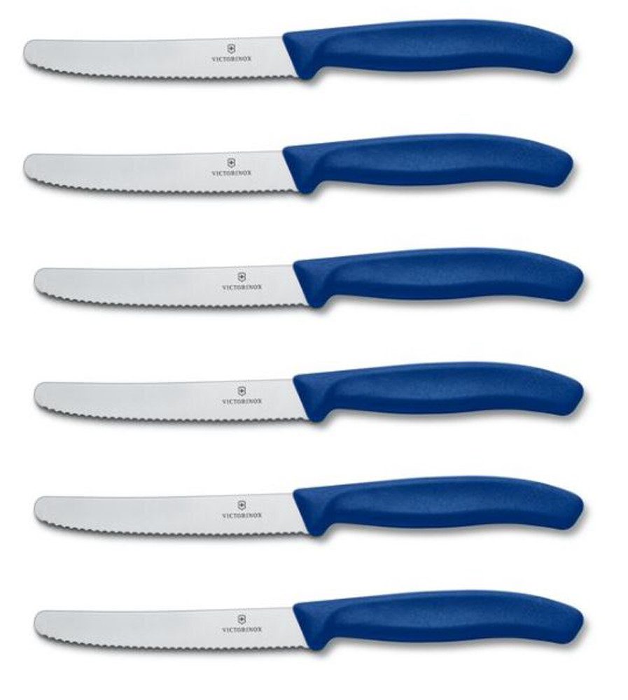 Victorinox Tomatenmesser, Victorinox Swiss Classic Tomaten- und Tafelmesser 6 Stck. blau