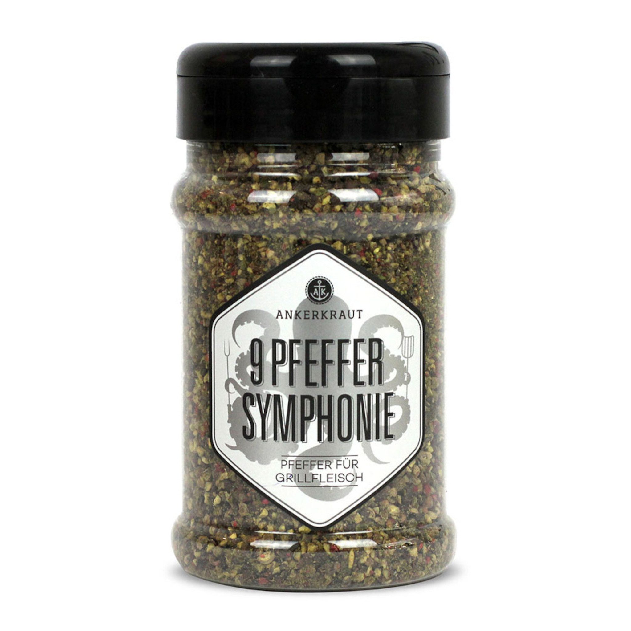 Ankerkraut Gewürz 9-Pfeffer-Symphonie, 9-Pfeffer-Symphonie, 160g im Streuer