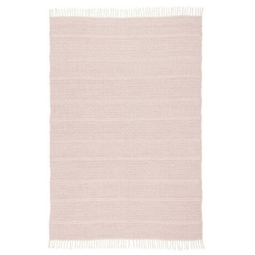 Wollteppich Baumwolle Natur Kelim Teppich Sandy Stripes, Pergamon, Rechteckig, Höhe: 8 mm