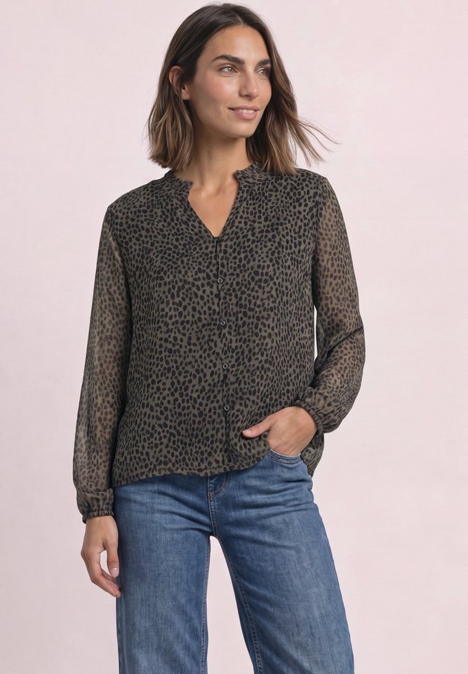 STREET ONE Langarmbluse mit Chiffon-Layer