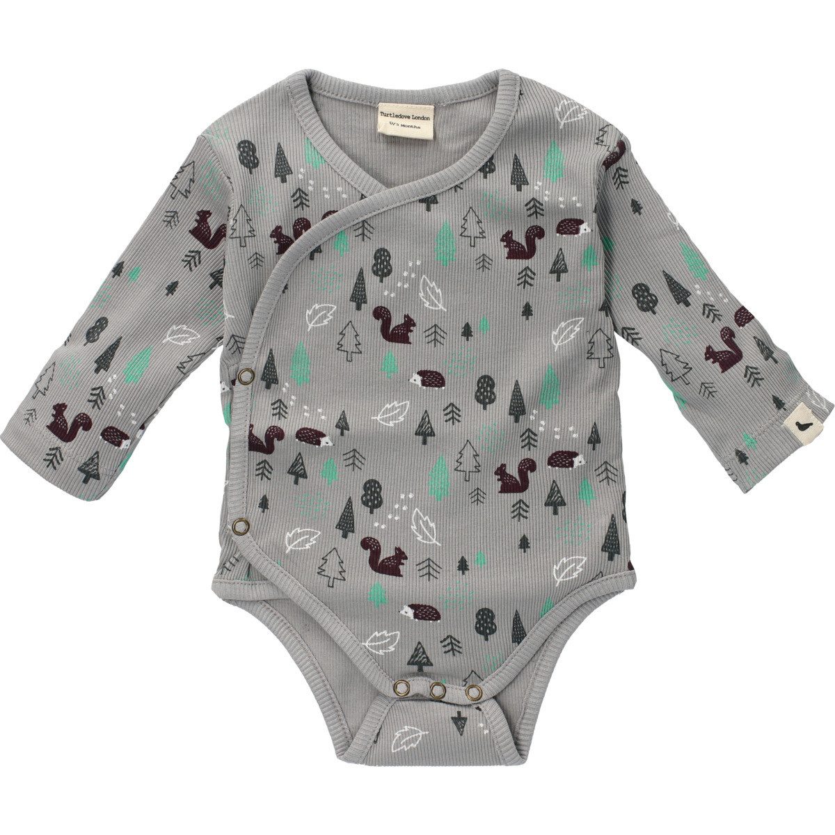 Langarmwickelbody Eichhörnchen Unisex Kinder