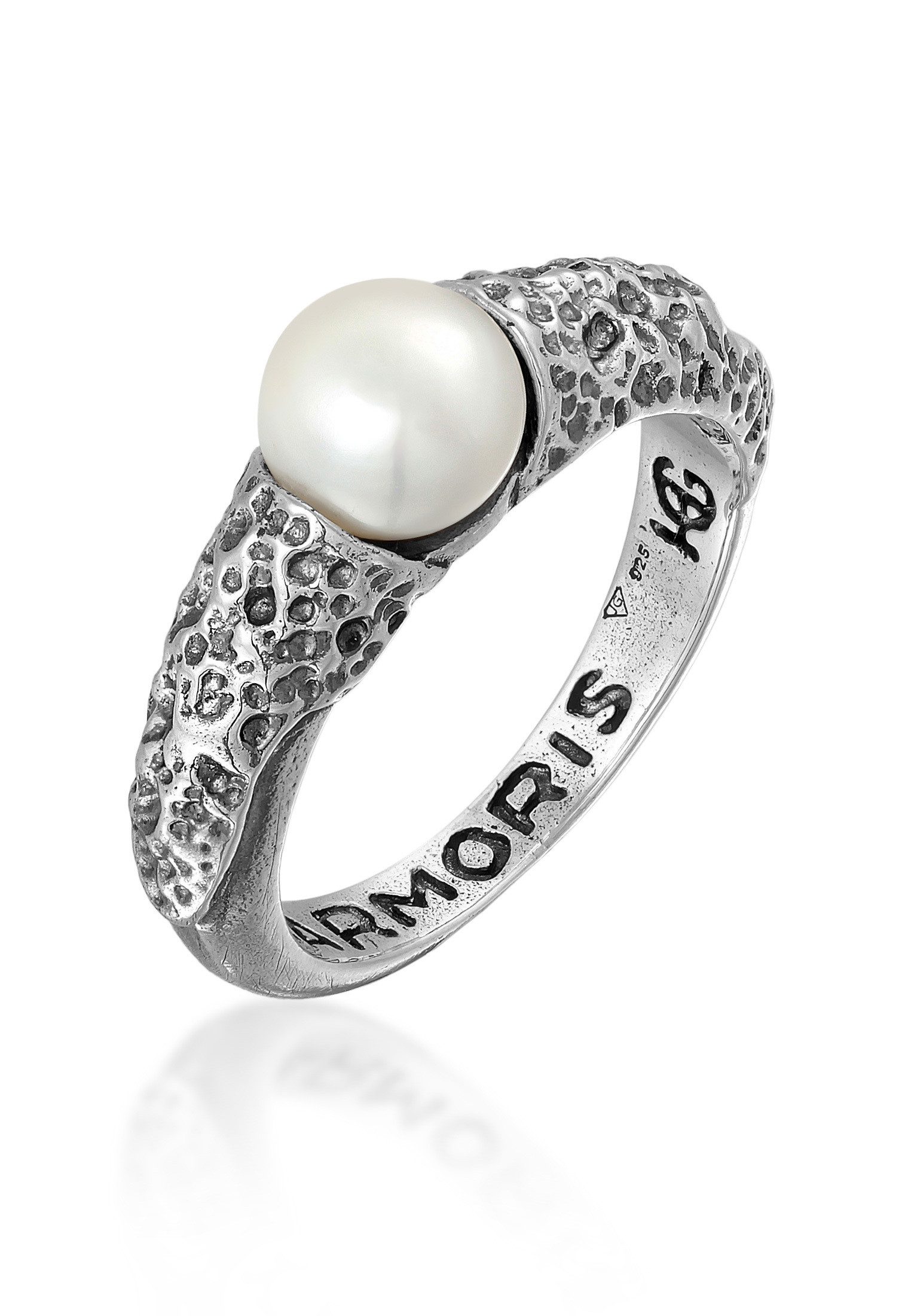 HAZE & GLORY Silberring Perle Vintage 925 Silber