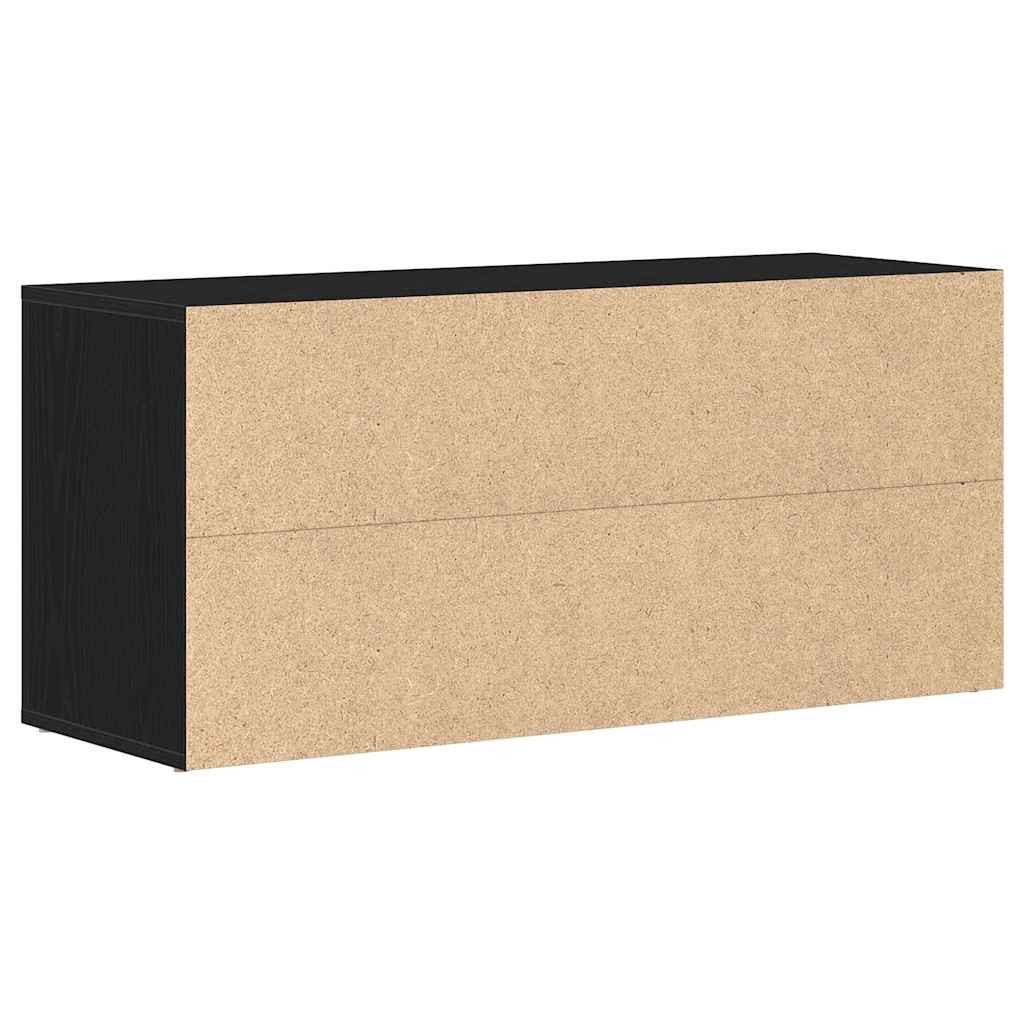 vidaXL Schuhregal Schuhbank Schwarze Eiche 100 x 35 x 45 cm Holzwerkstoff, 1-tlg. – Bild 5 von 5