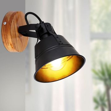 etc-shop Wandleuchte, Leuchtmittel nicht inklusive, Industrie Wand Spot verstellbar Wohn Ess Zimmer Beleuchtung Strahler