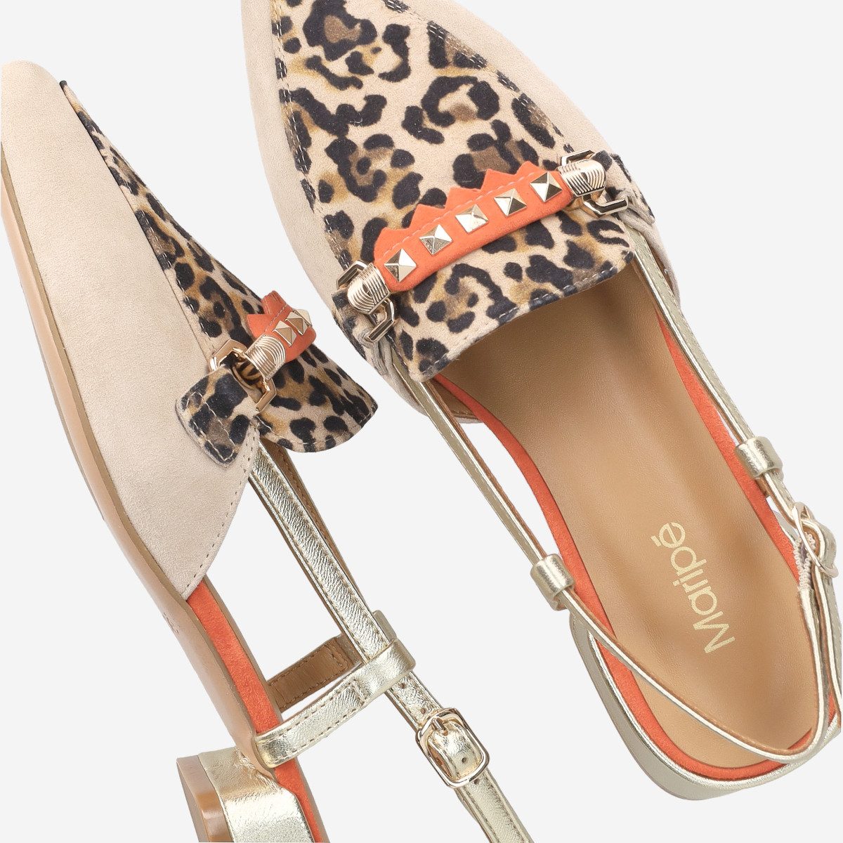 Maripé Maripé FREDERICA V.2 ECRU, Peeptoes & Slingpumps, Beige / Leo, Damen Peeptoepumps