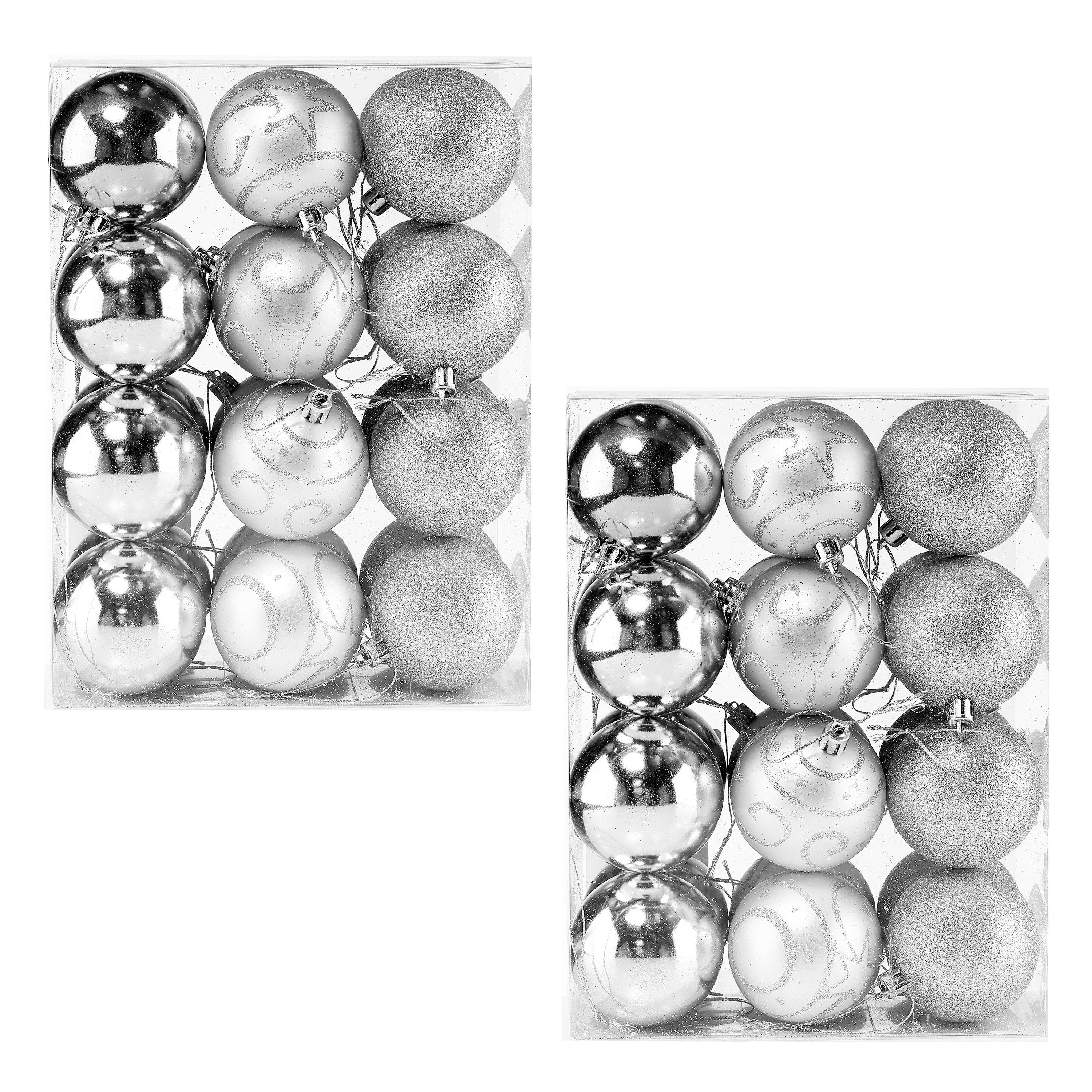 Casaria Weihnachtsbaumkugel (48 St), Christbaumkugeln 48 tlg 6cm matt glänzend glitzernd Christbaumschmuck. Reduzierter Preis € 20,35. Unverbindliche Preisempfehlung € 23,95