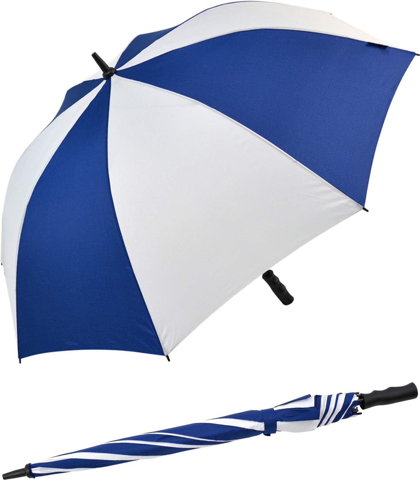 Impliva Stockregenschirm Falcone® XXL Regenschirm Automatik Fiberglas, groß, leicht und zweifarbig