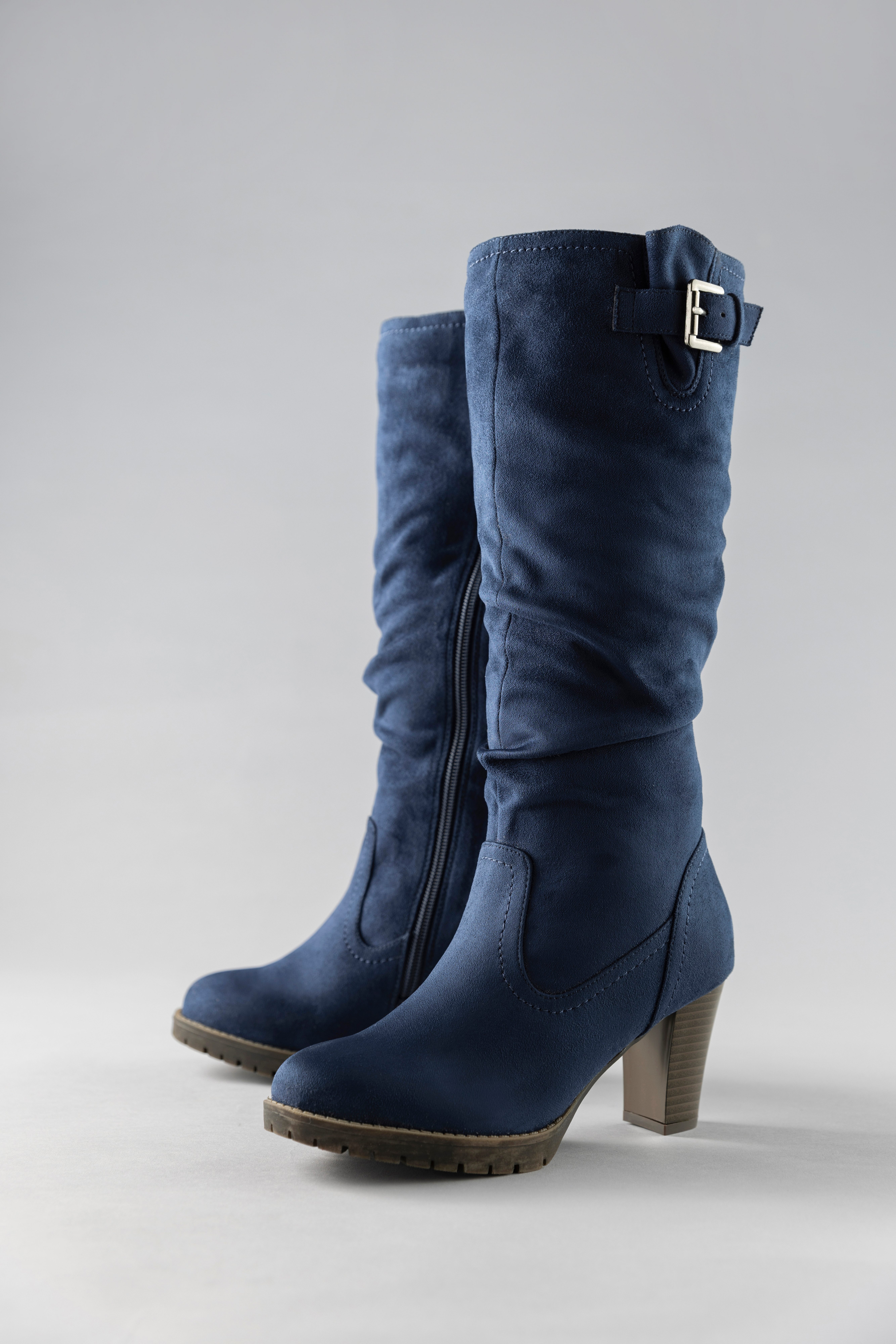 Aniston SHOES Stiefel mit Raffungen am slouchy Schaft