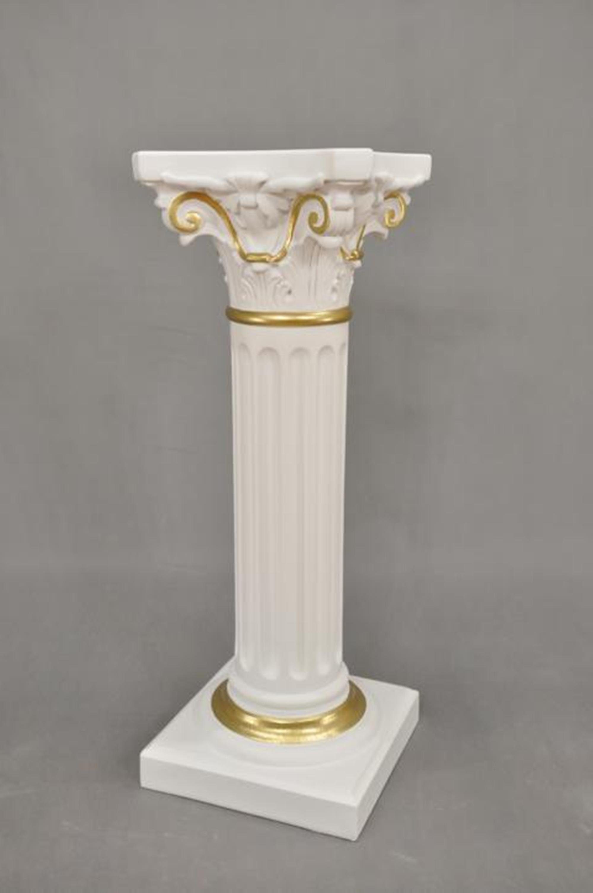 JVmoebel Skulptur, Medusa Deko Figur Säule Römische Säulen Marmor Dekoration Skulptur