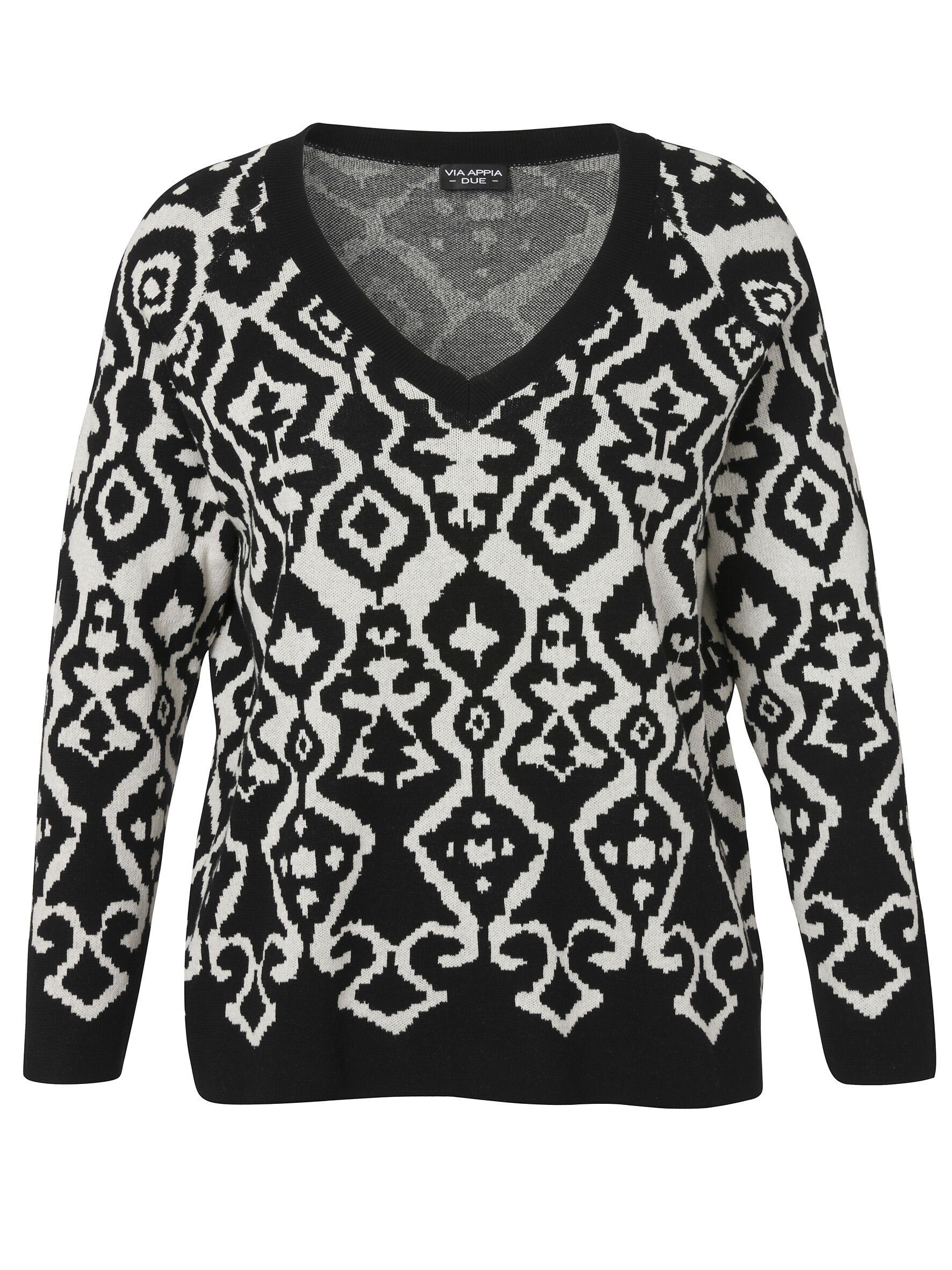 V-Ausschnitt-Pullover