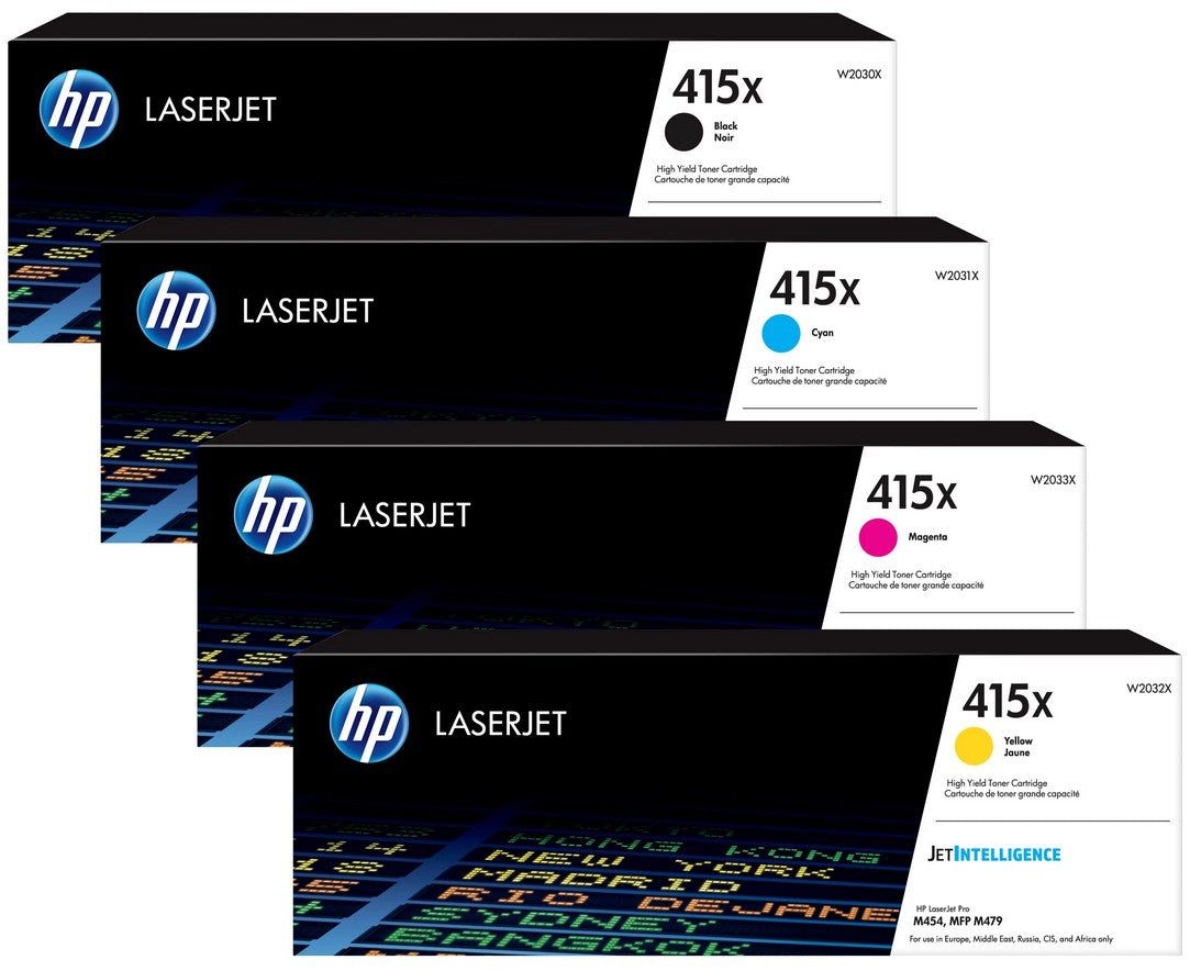 HP Tonerpatrone Original HP 415X Set Toner LaserJet Pro M454 M479, (Set, Toner-Set), Original Toner