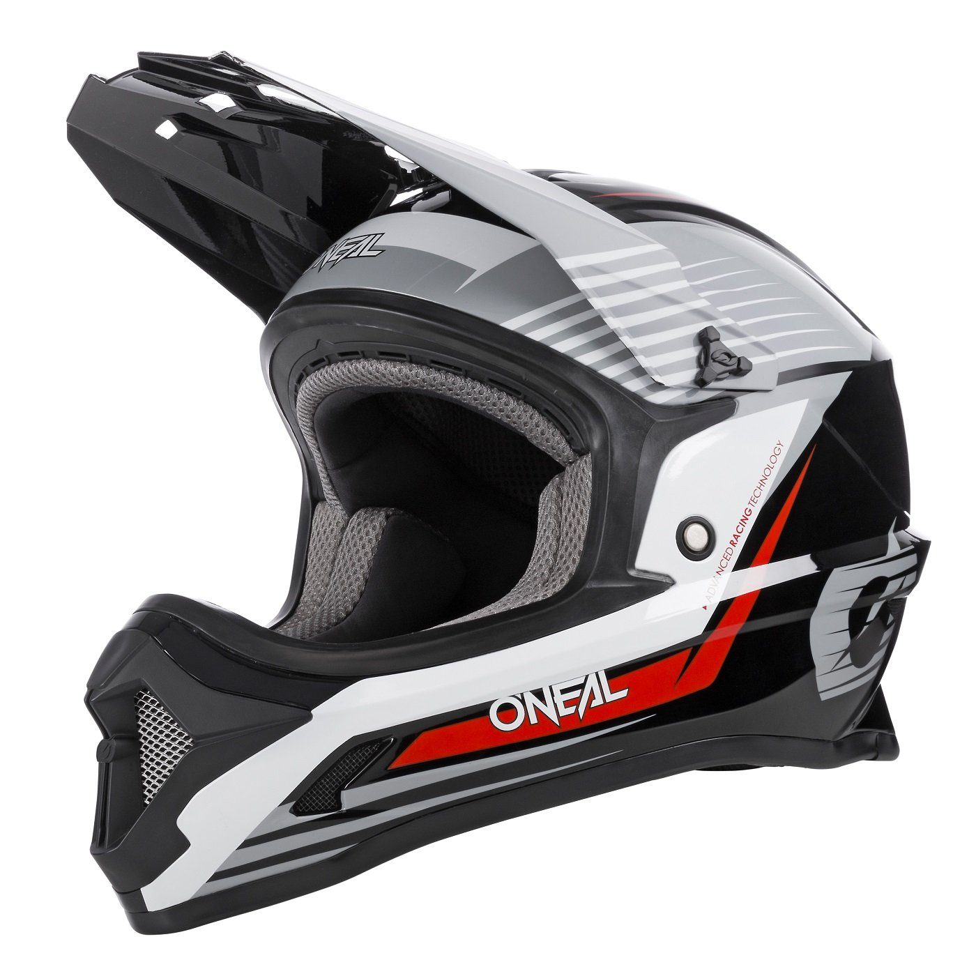 Motorradhelm Motocrosshelm O'Neal 1Series Stream Schwarz-Rot Motorradhelm