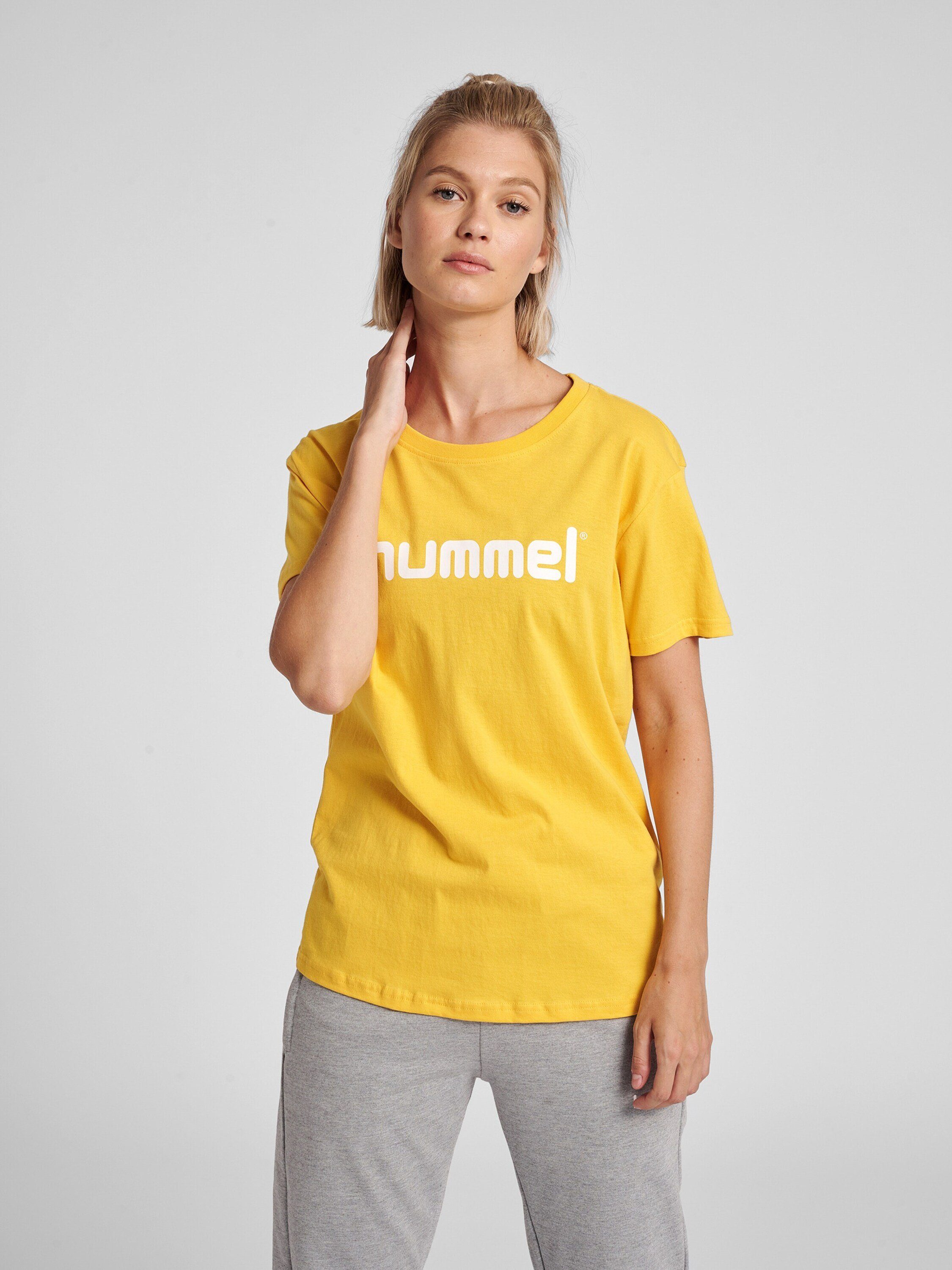 hummel (1-tlg) Details Plain/ohne Gelb Funktionsshirt