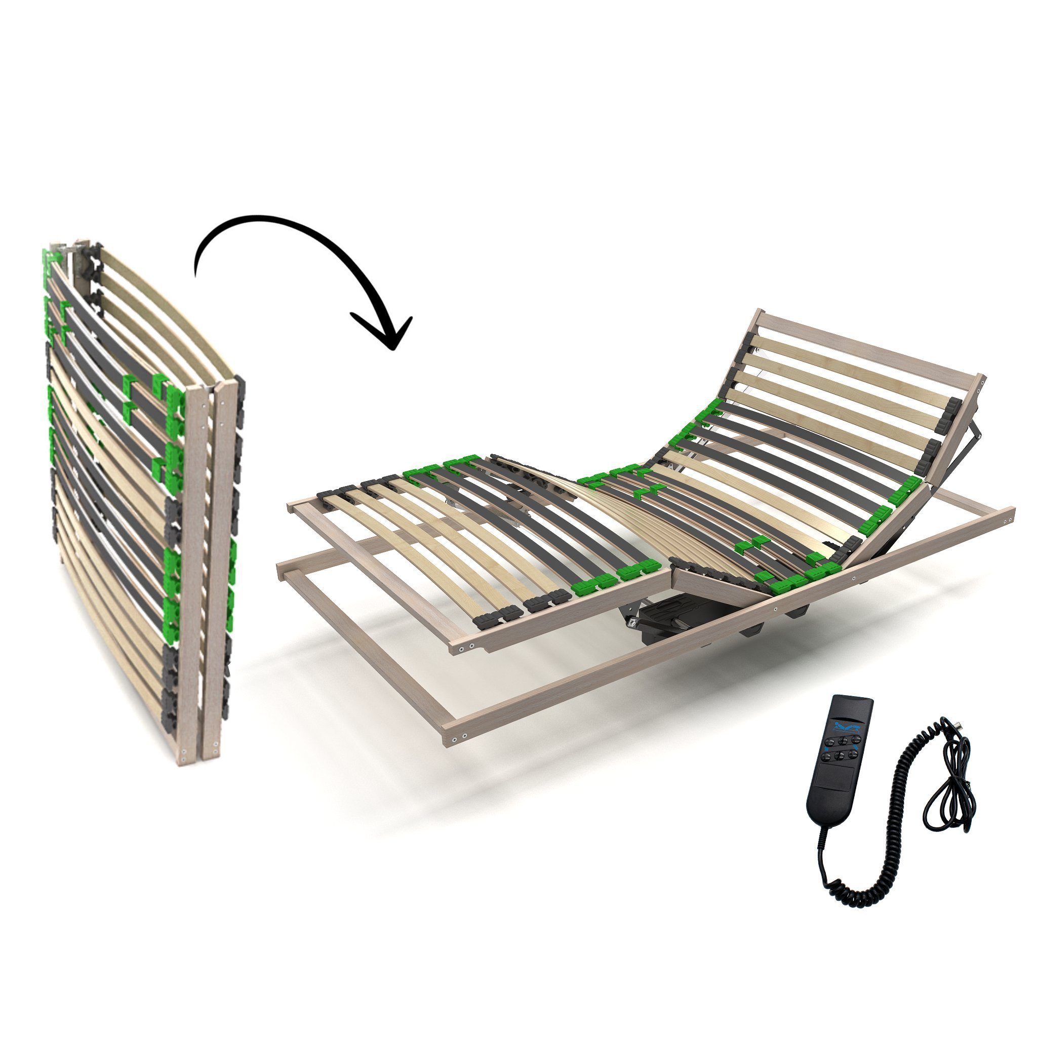 Lattenrost mit Motor Lattenrost 90x200 cm elektrisch verstellbares Kopf- un günstig online kaufen