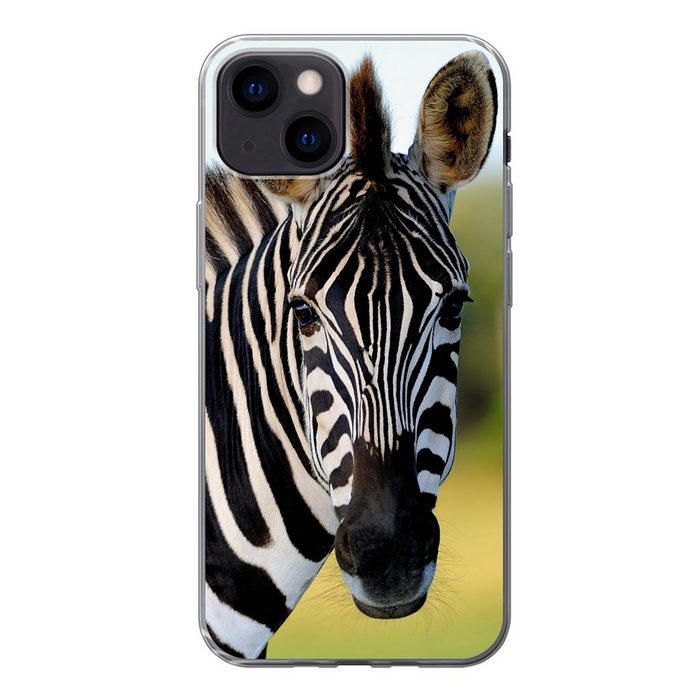 MuchoWow Handyhülle Nahaufnahme Zebra Handyhülle Apple iPhone 13 Mini Smartphone-Bumper Print Handy