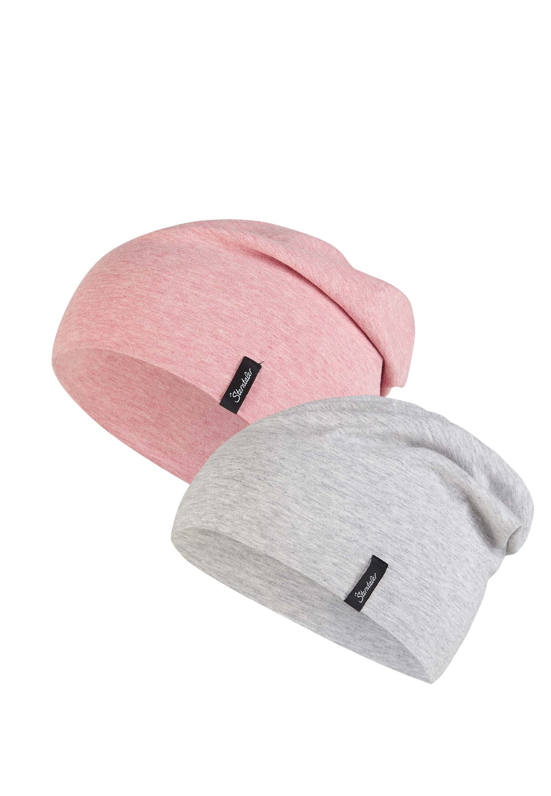 Sterntaler® Beanie OCS Beanie Doppelpack (1-St) Kindermütze aus weichem Melange-Singlejersey im Doppelpack