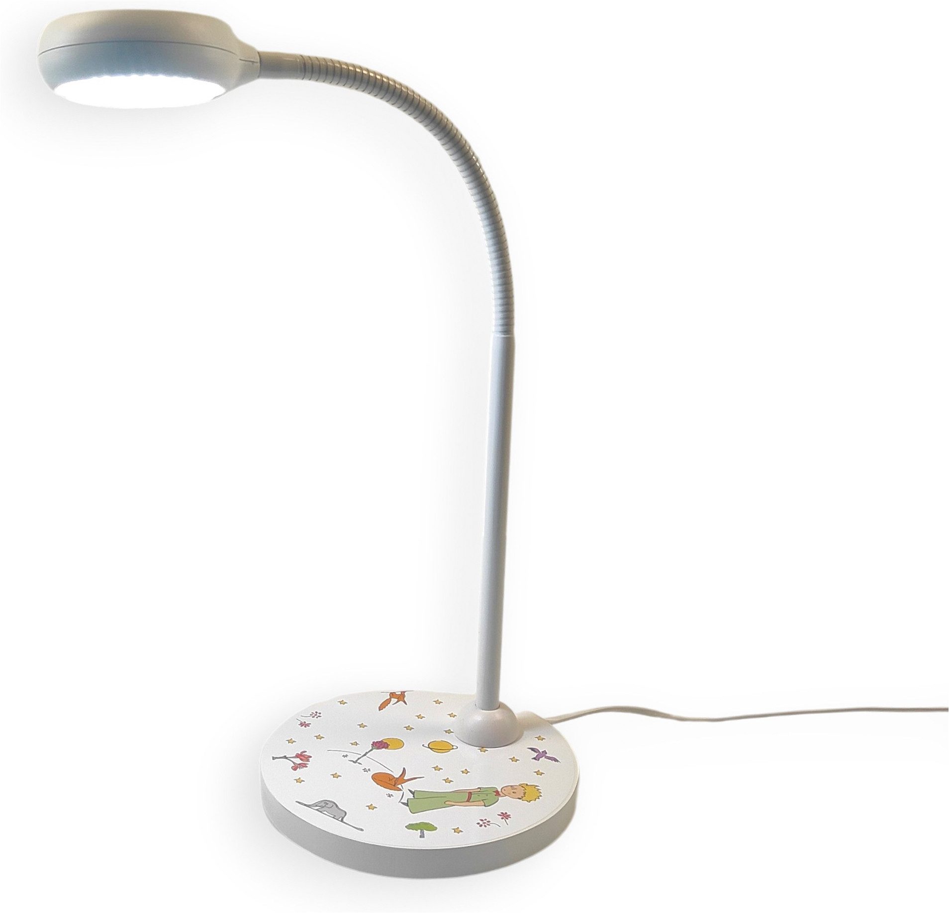 niermann Schreibtischlampe Kinderlampe mit Motiv "Der kleine Prinz", Kinderzimmer, ohne Leuchtmittel, flexibel verstellbarer Leuchtenarm, Made in Germany
