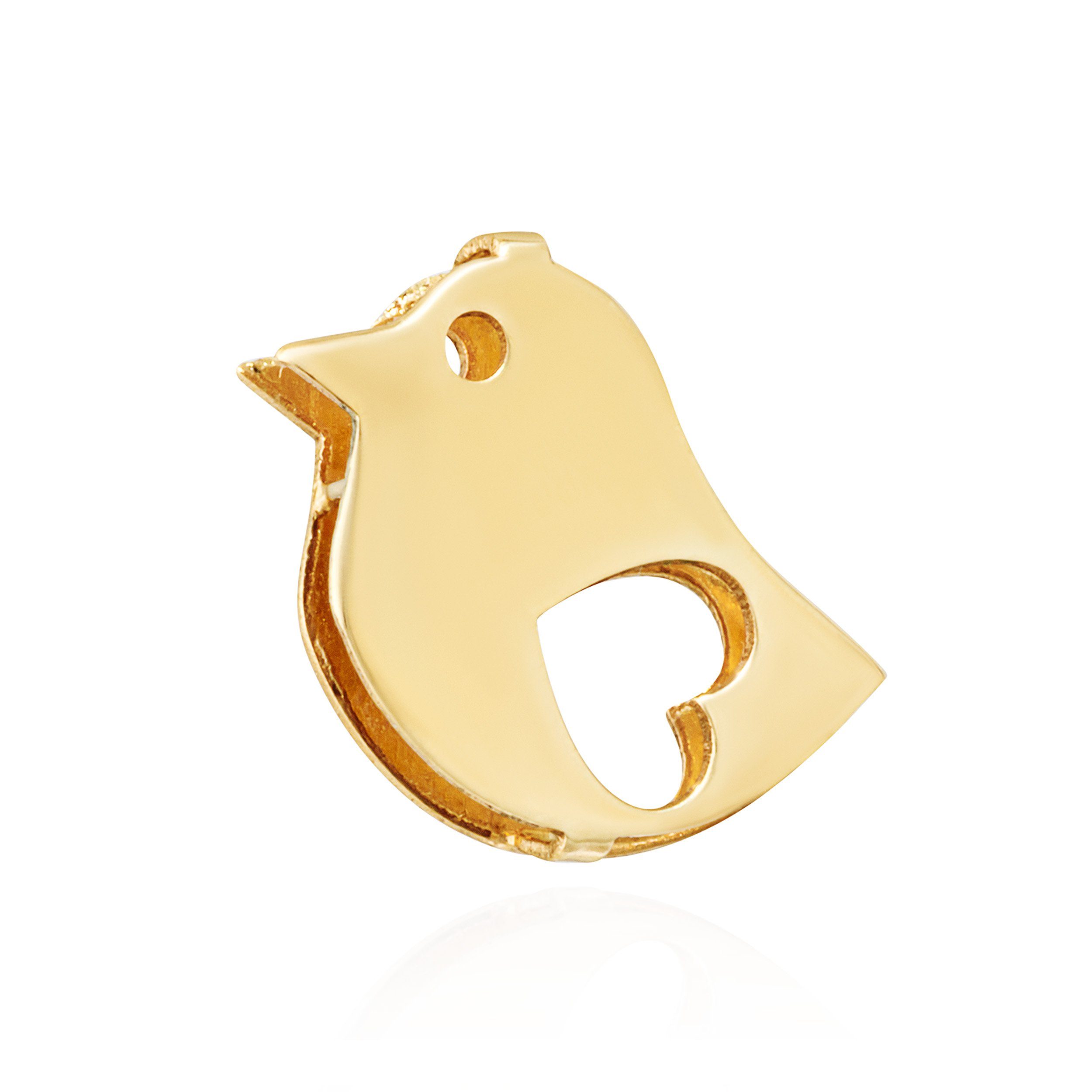 NKlaus Kettenanhänger Kettenanhänger Vogel 333 Gelb gold 8 Karat 11,5x8,5mm Amulett Anhänger