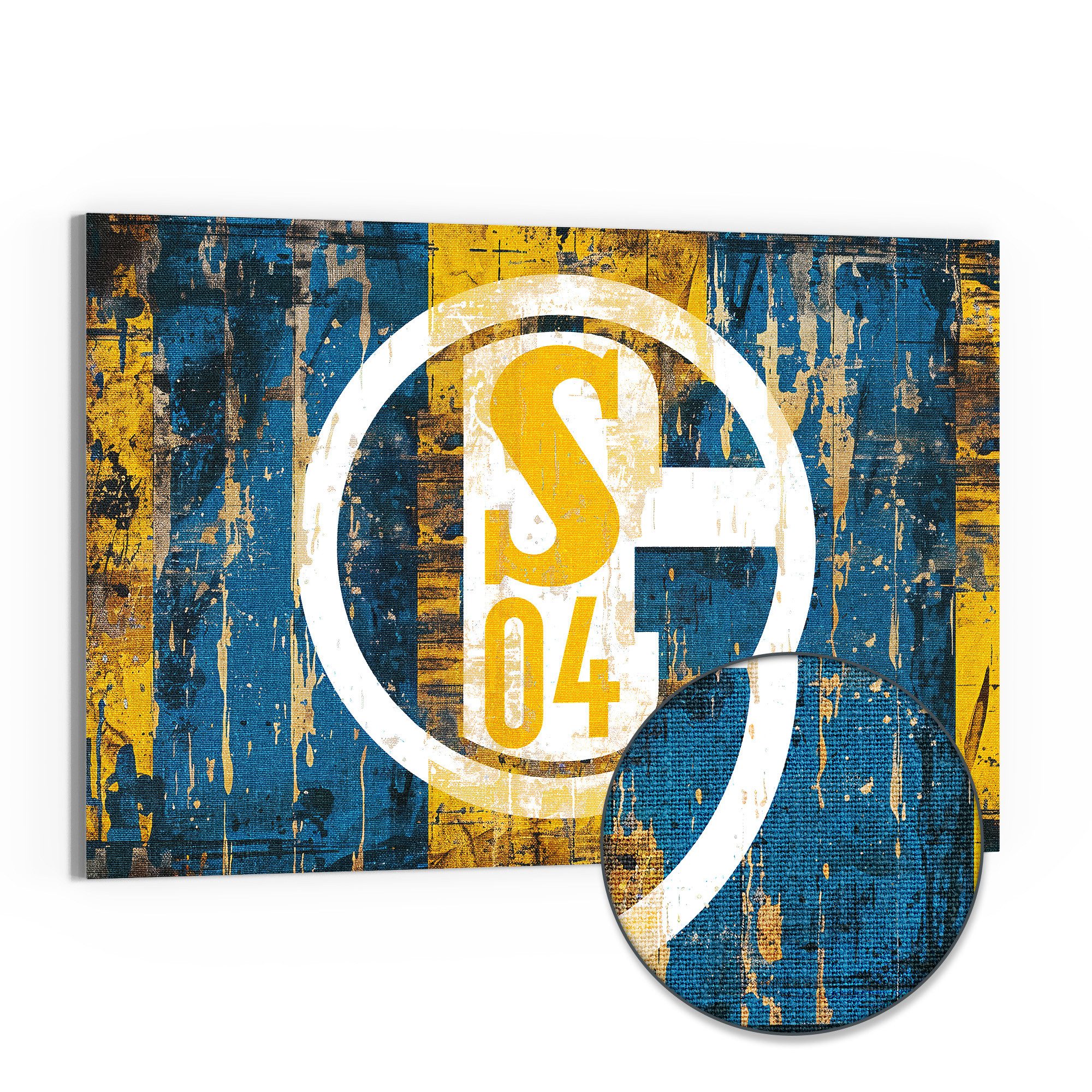 DEQORI Leinwandbild 'Wappen Schalke 04', 'Wappen günstig online kaufen