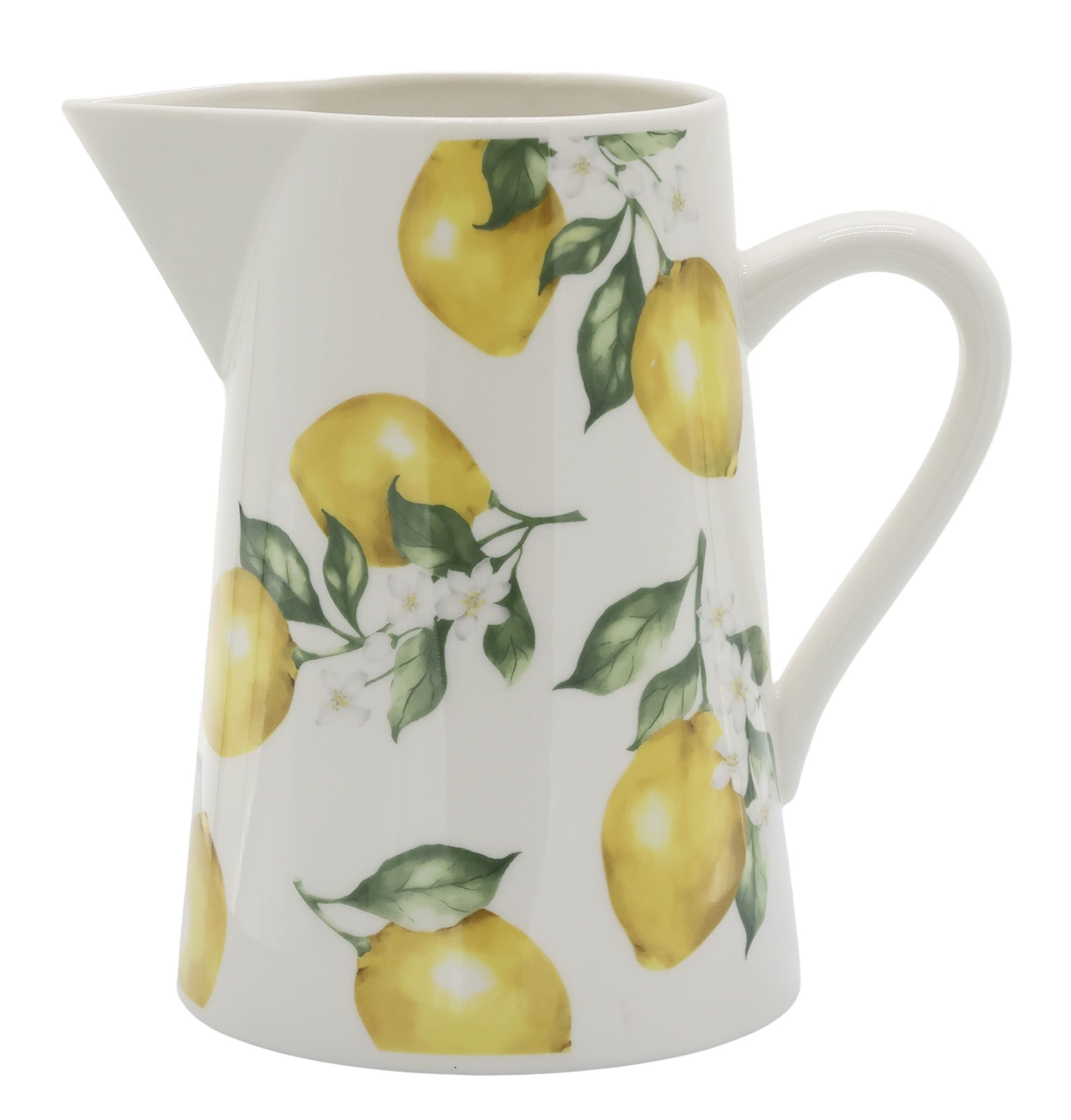 Chic Antique Wasserkaraffe Chic Antique - Kanne Krug Wasserkrug Karaffe 1,1 l Porzellan Zitronen