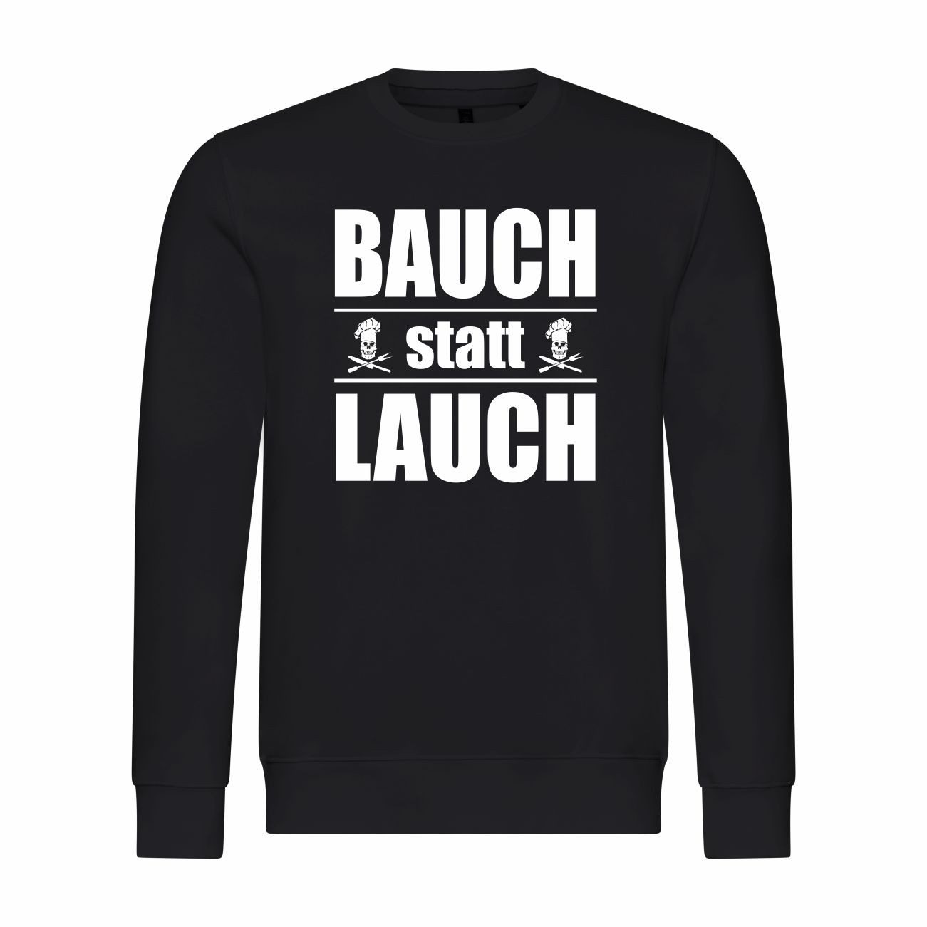 deinshirt Rundhalspullover Herren Пуловеры Bauch statt Lauch Mit Print Motiv, Grafik
