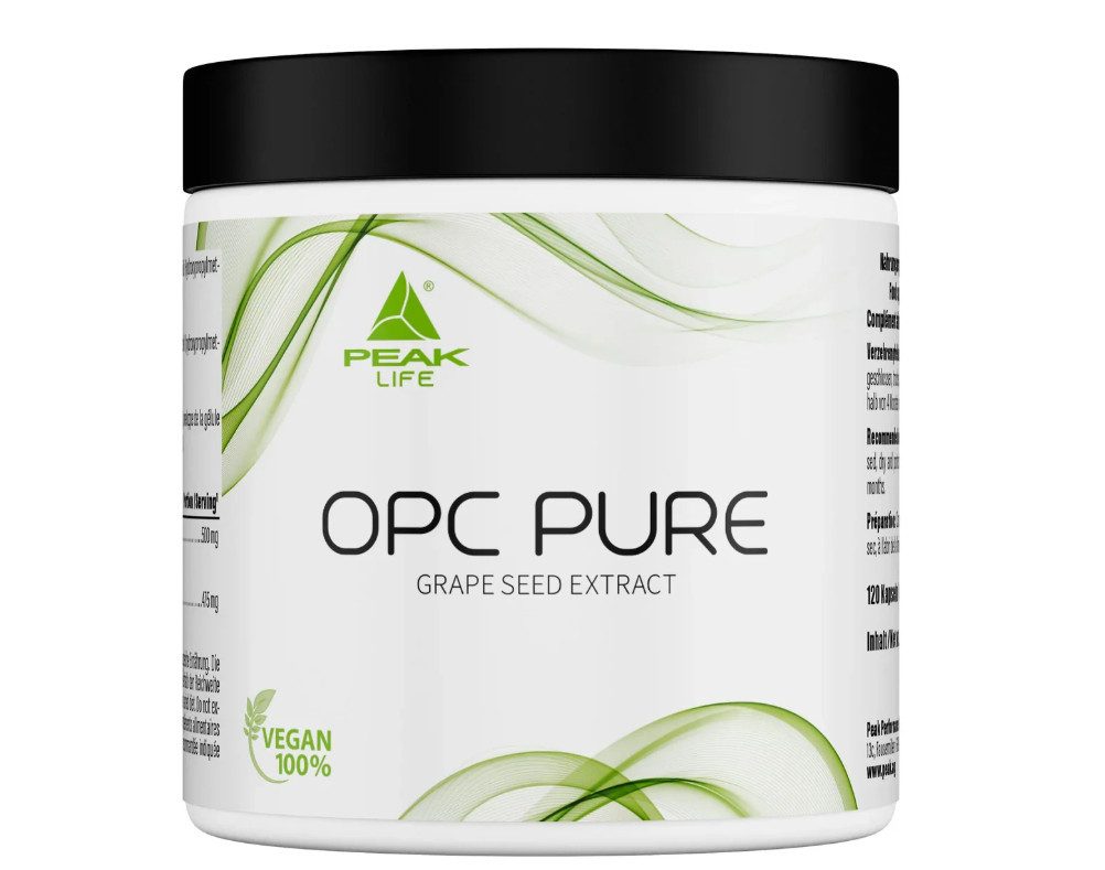 PEAK Peak OPC Pure 120 Kapseln Traubenkernextrakt vegan Kapsel, Packung à 120 St., 100 g, Konzentrierter Traubenkern-Extrakt, OPC
