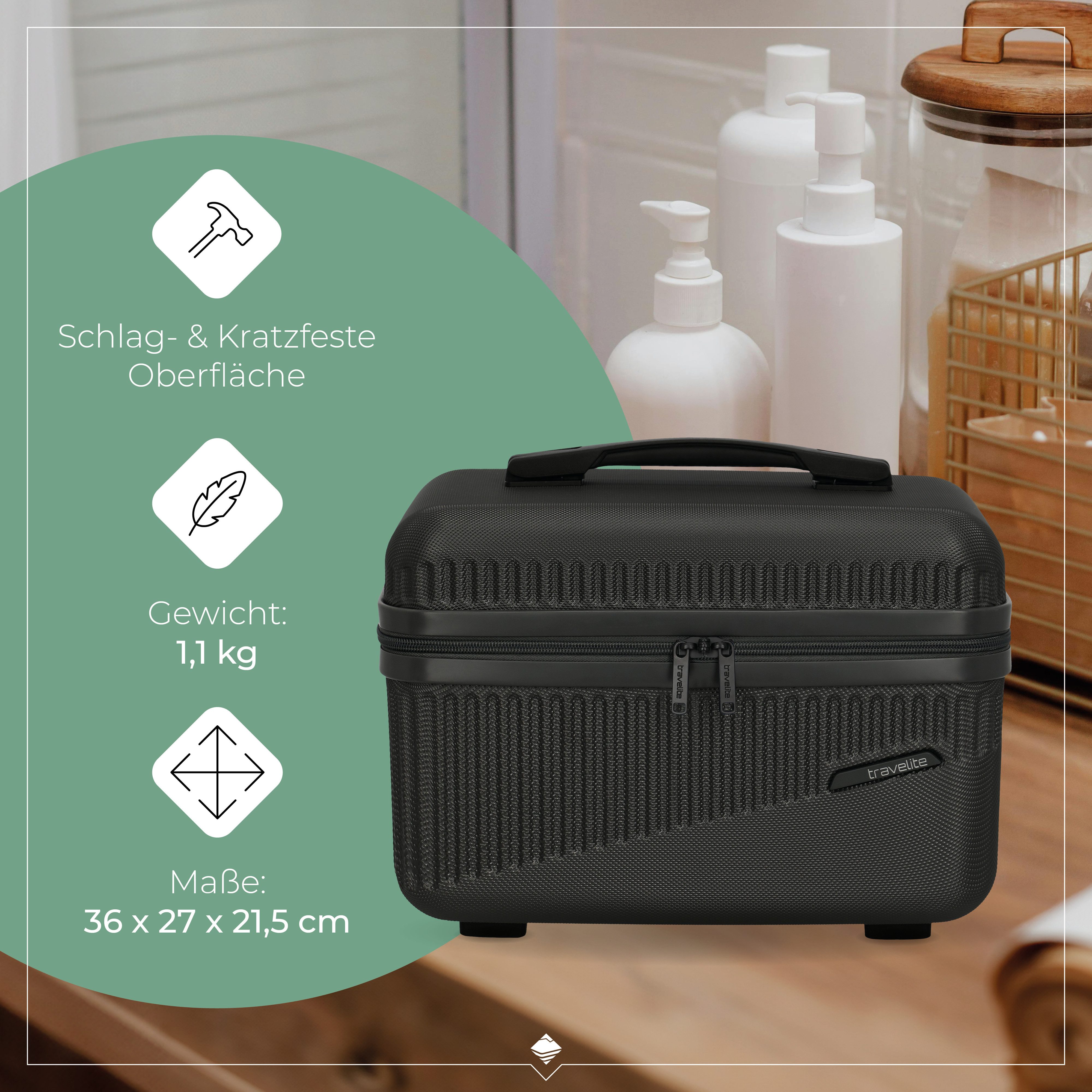 travelite Beautycase BALI Kosmetikkoffer, mit Aufsteckfunktion und Organizer – ideal für Reise und Alltag – Bild 4 von 5