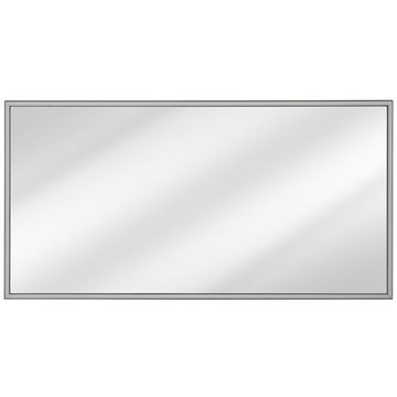 Lomadox Badspiegel, Badezimmer Bad LED Spiegel matt schwarz, B/H/T ca. 123/68/3 cm
