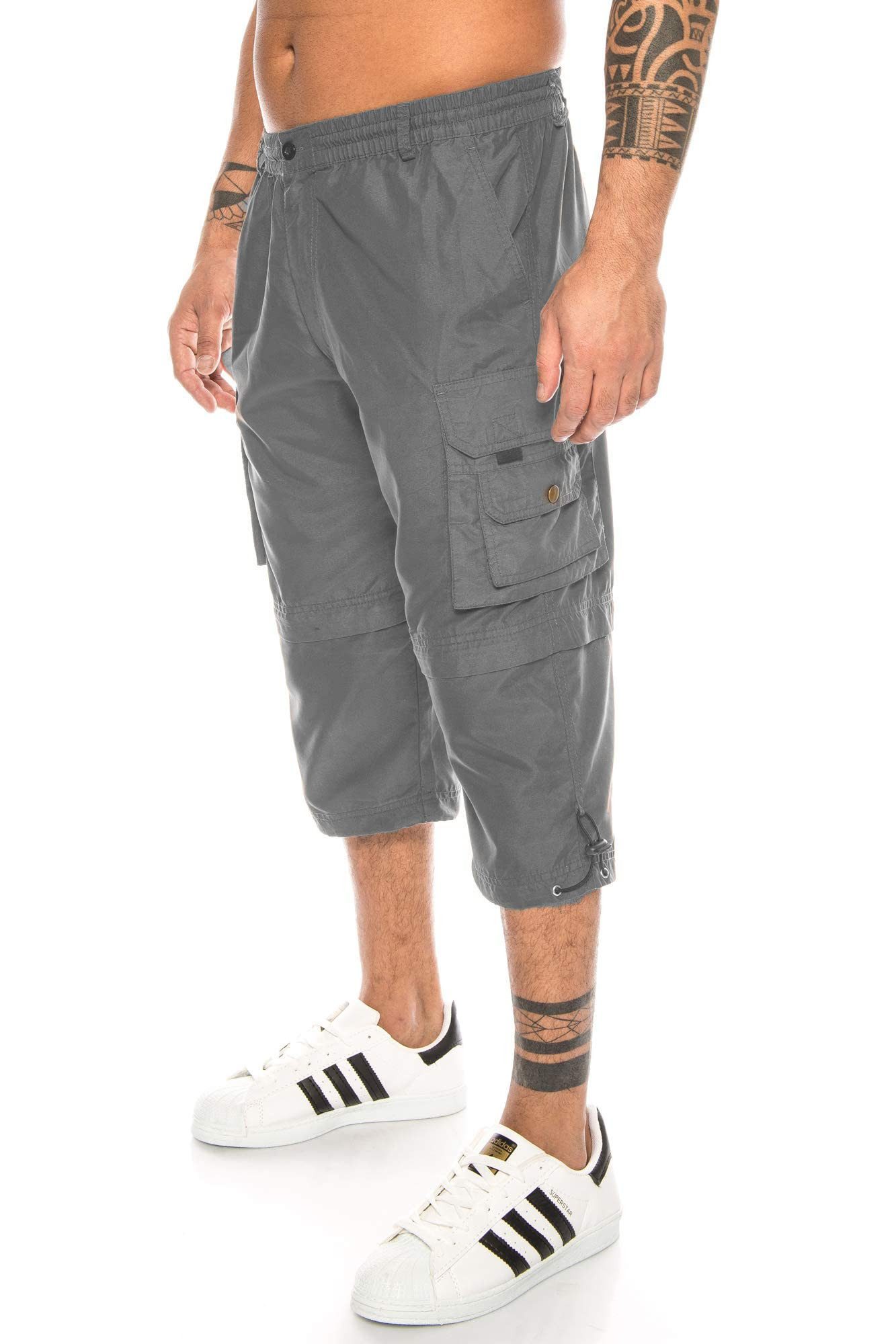 Kendindza Collection Cargobermudas Bermuda Шорти Herren Kurze Hose 3/4 Hose Cargo Taschen, abnehmbare Beine, Kurze Hose Herren, Cargoshorts Sommer