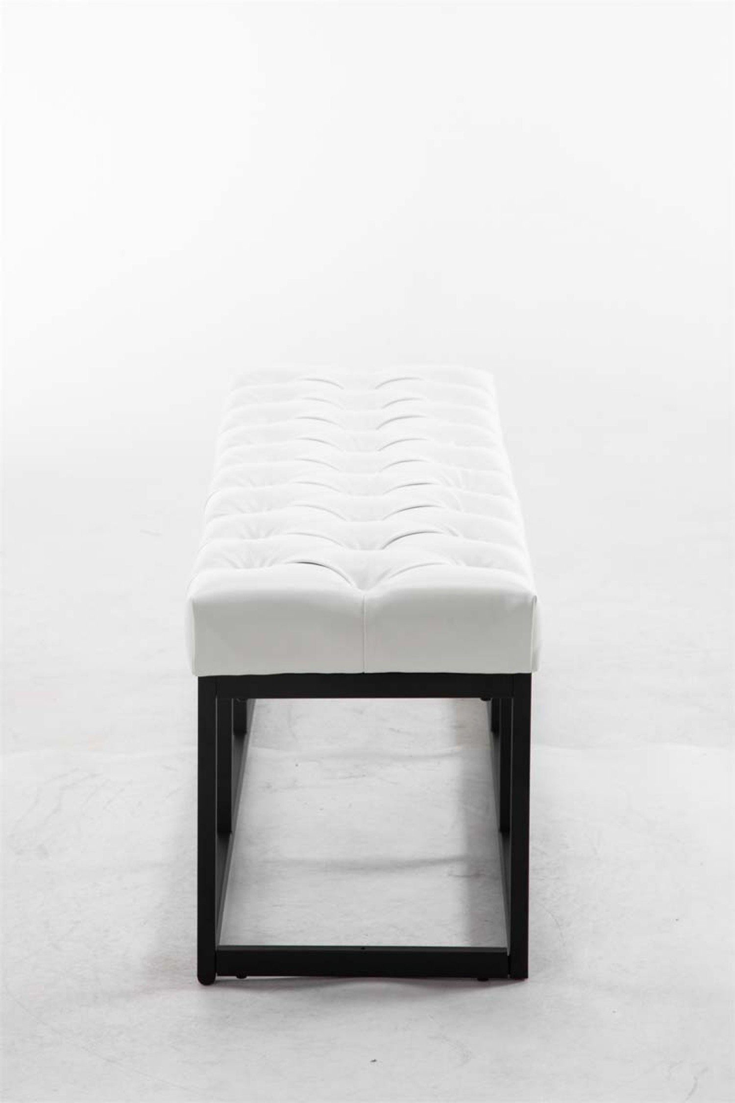 TPFLiving Sitzbank Amor (Kunstleder Polsterung stabilem hochwertiger x Maße matt Metallgestell x im - weiß 120 15 (HxBxT): kg Polsterbank 38 1-St), mit Sitzbank Gewicht: 46 cm schwarz, 120 - cm