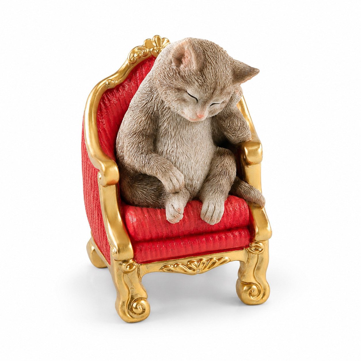 Werner Voß Dekofigur Dekofigur Katze auf Sessel – elegante Tierfigur aus Polyresin 20 cm (1 St)