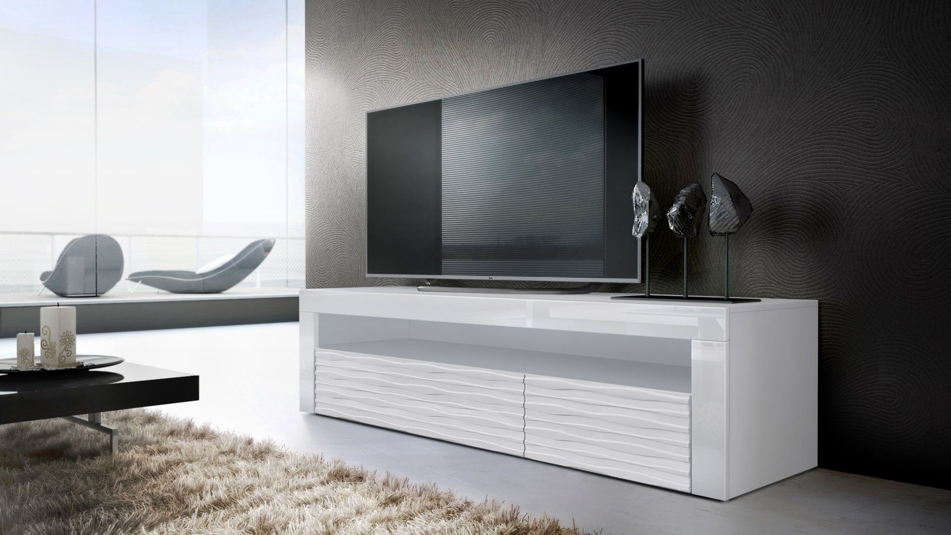 Vladon Sideboard Valencia 3D (TV-Kommode, mit günstig online kaufen