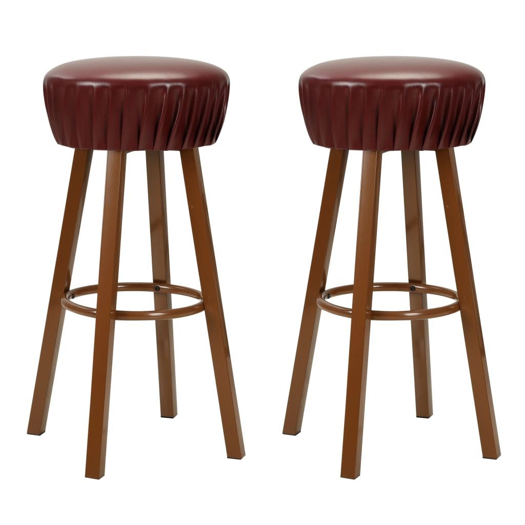 Barhocker Barhocker 2 Stk. Braun Kunstleder