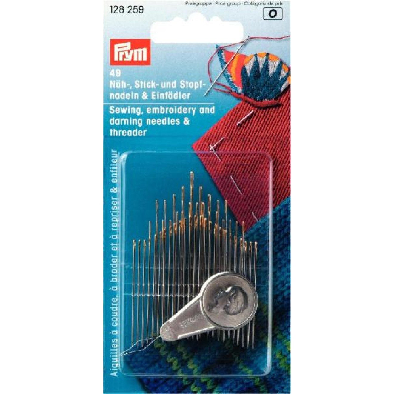 Prym Stricknadeln Sortiment Näh/Stick/Stopfnadel sortiert silberfarbig 49 St